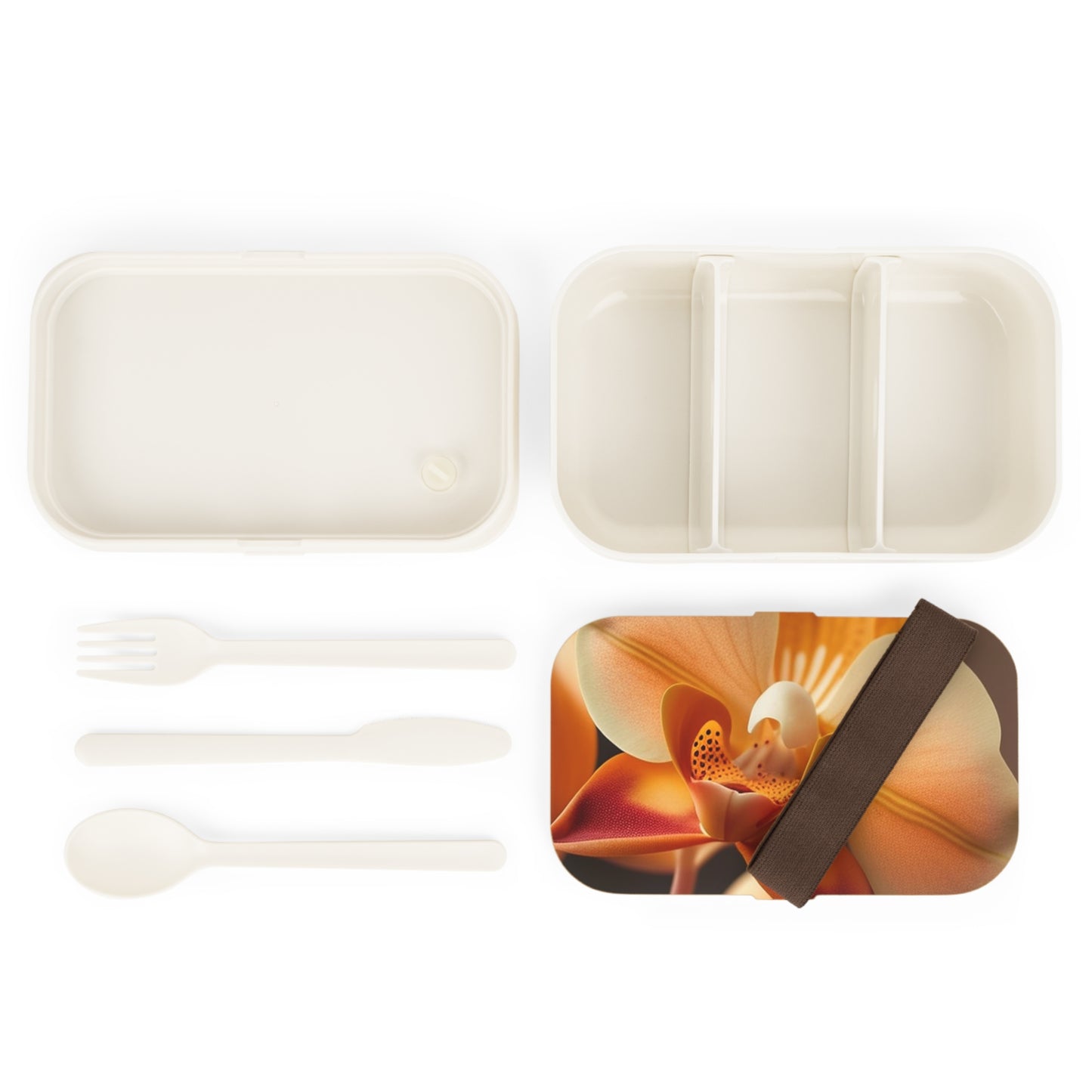 Bento Lunch Box Orange Orchid 3