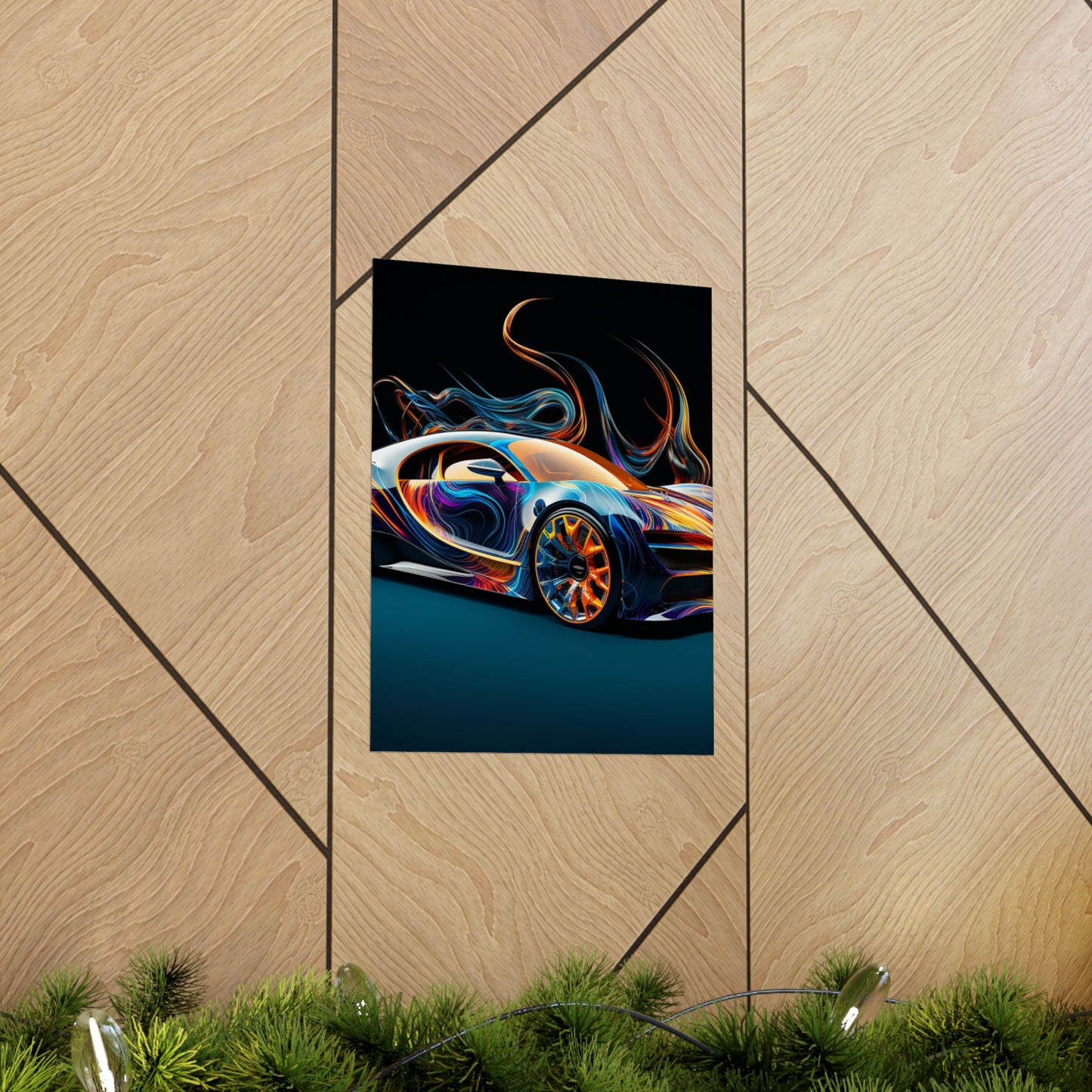 Premium Matte Vertical Posters Bugatti Abstract Flair 2