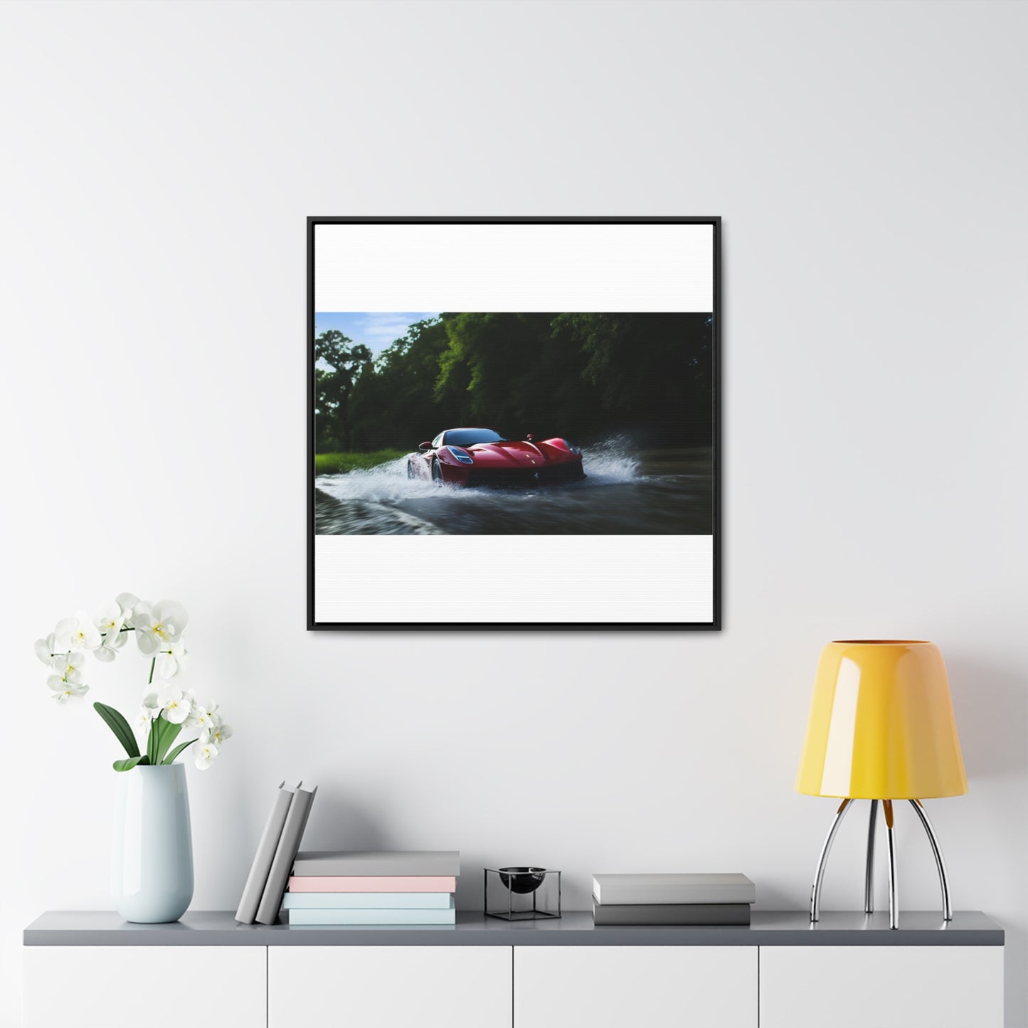 Gallery Canvas Wraps, Square Frame Water Ferrari Splash 1