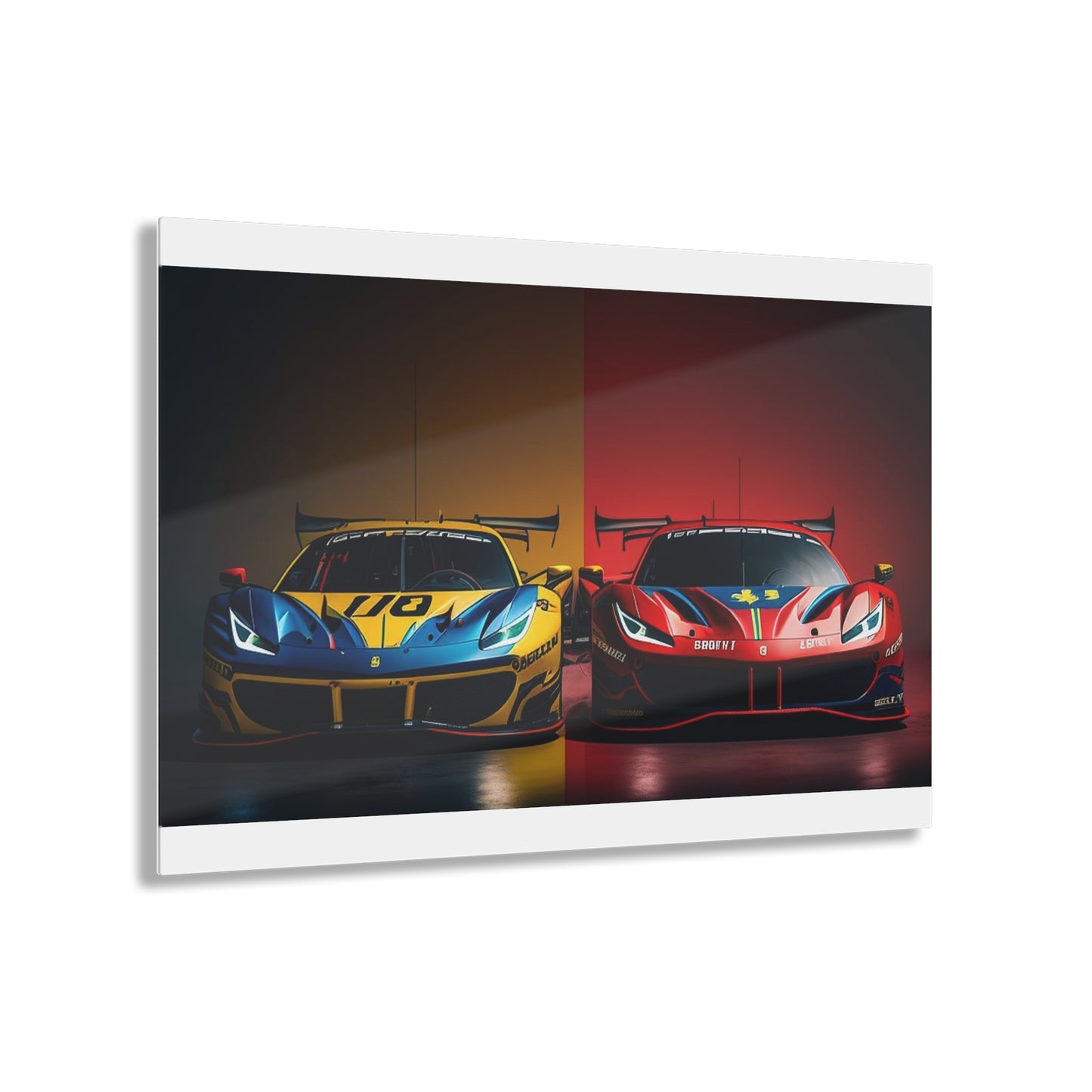 Acrylic Prints Ferrari Red Blue 3