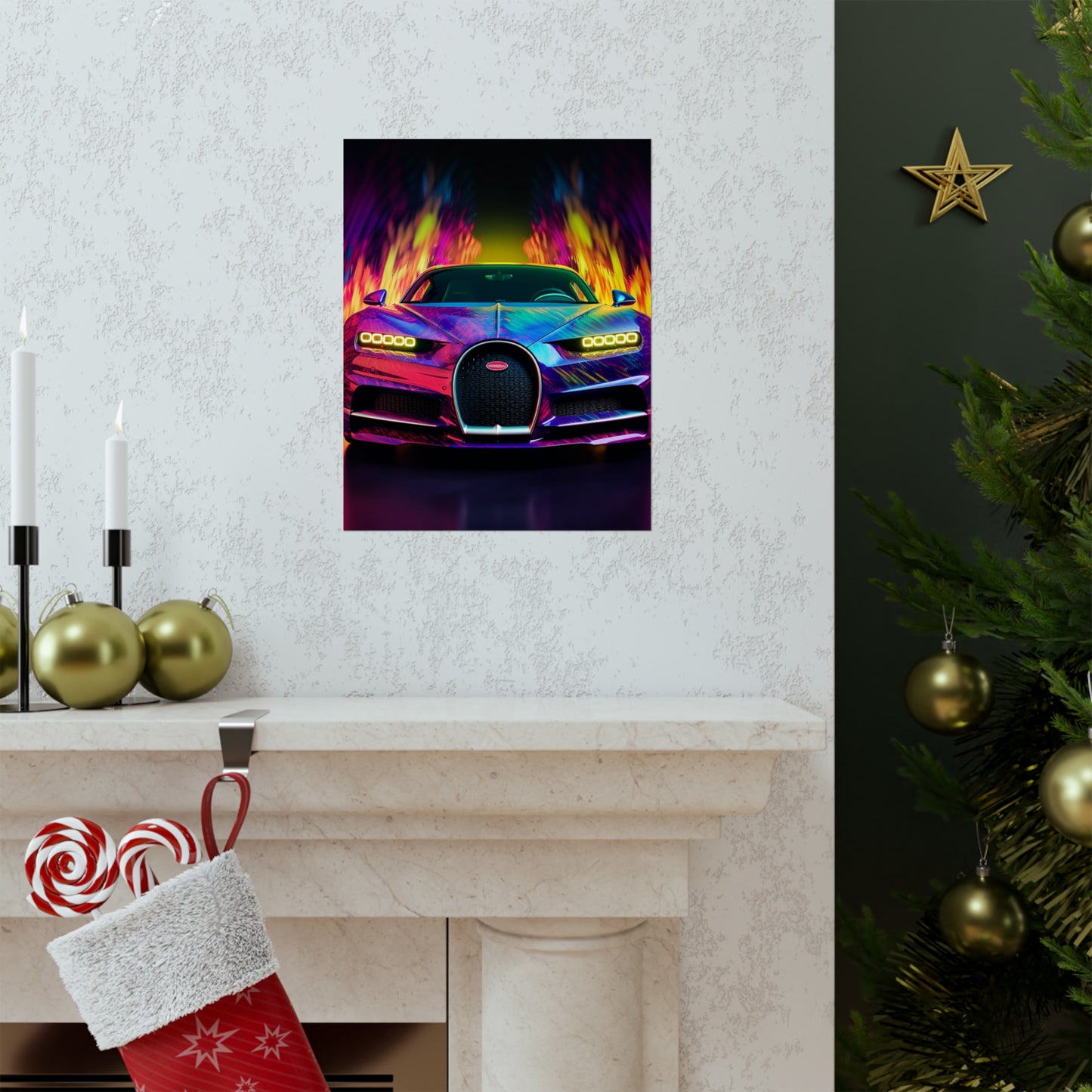 Premium Matte Vertical Posters Florescent Bugatti Flair 3