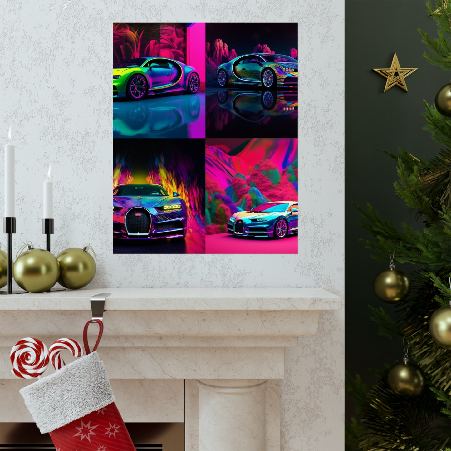 Premium Matte Vertical Posters Florescent Bugatti Flair 5