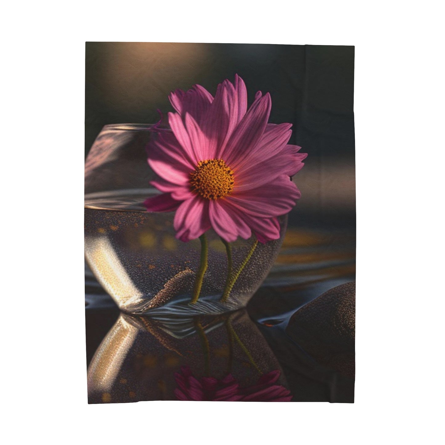 Velveteen Plush Blanket Pink Daisy 4