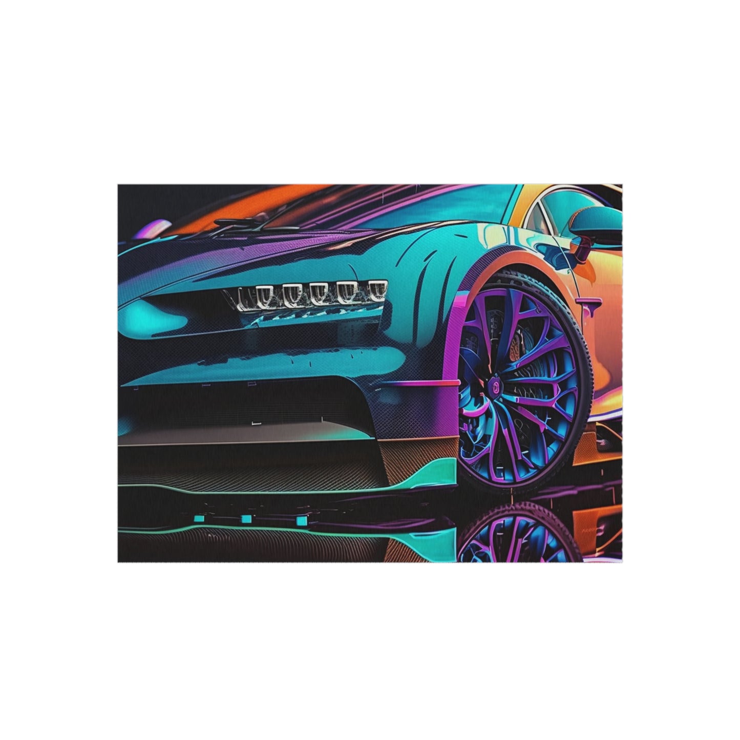 Outdoor Rug  Bugatti Neon Chiron 1