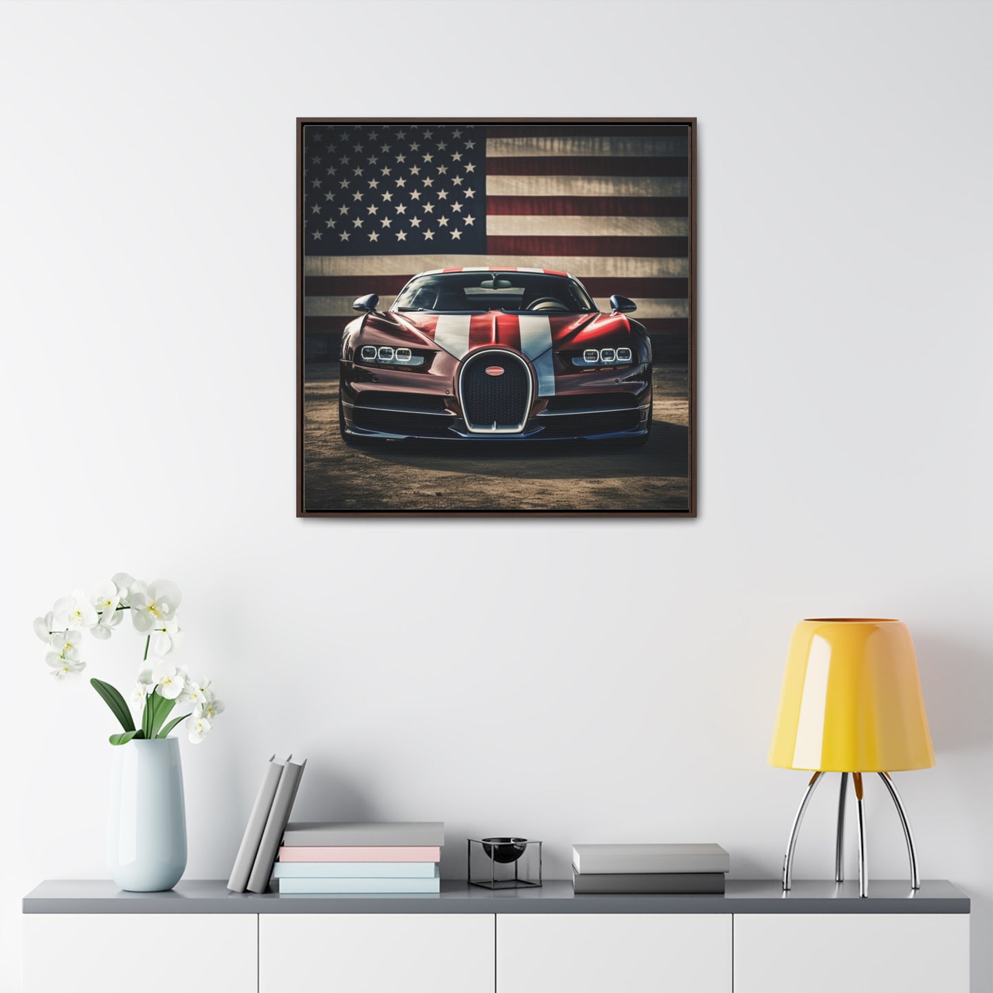 Gallery Canvas Wraps, Square Frame Bugatti Flag 1