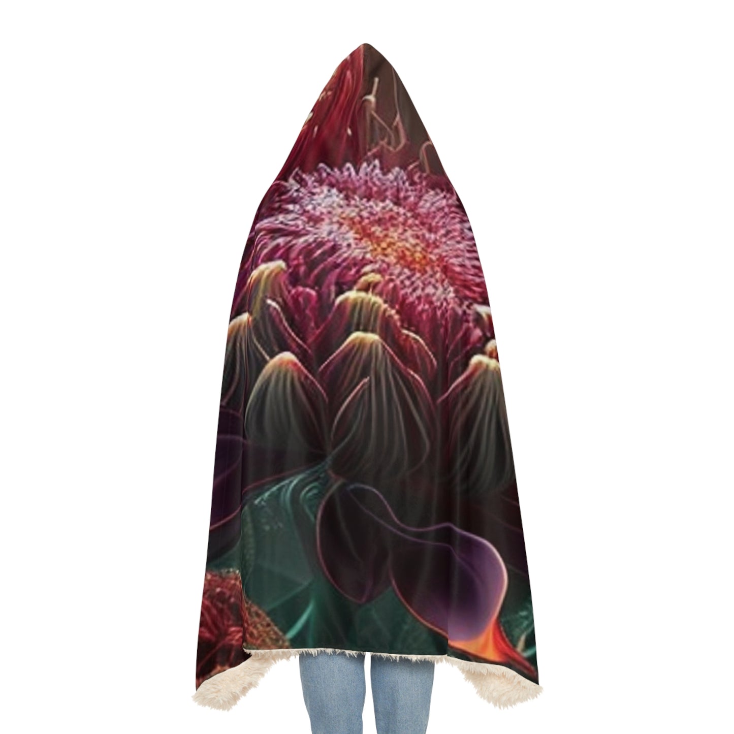 Snuggle Hooded Blanket Flower Arangment 1