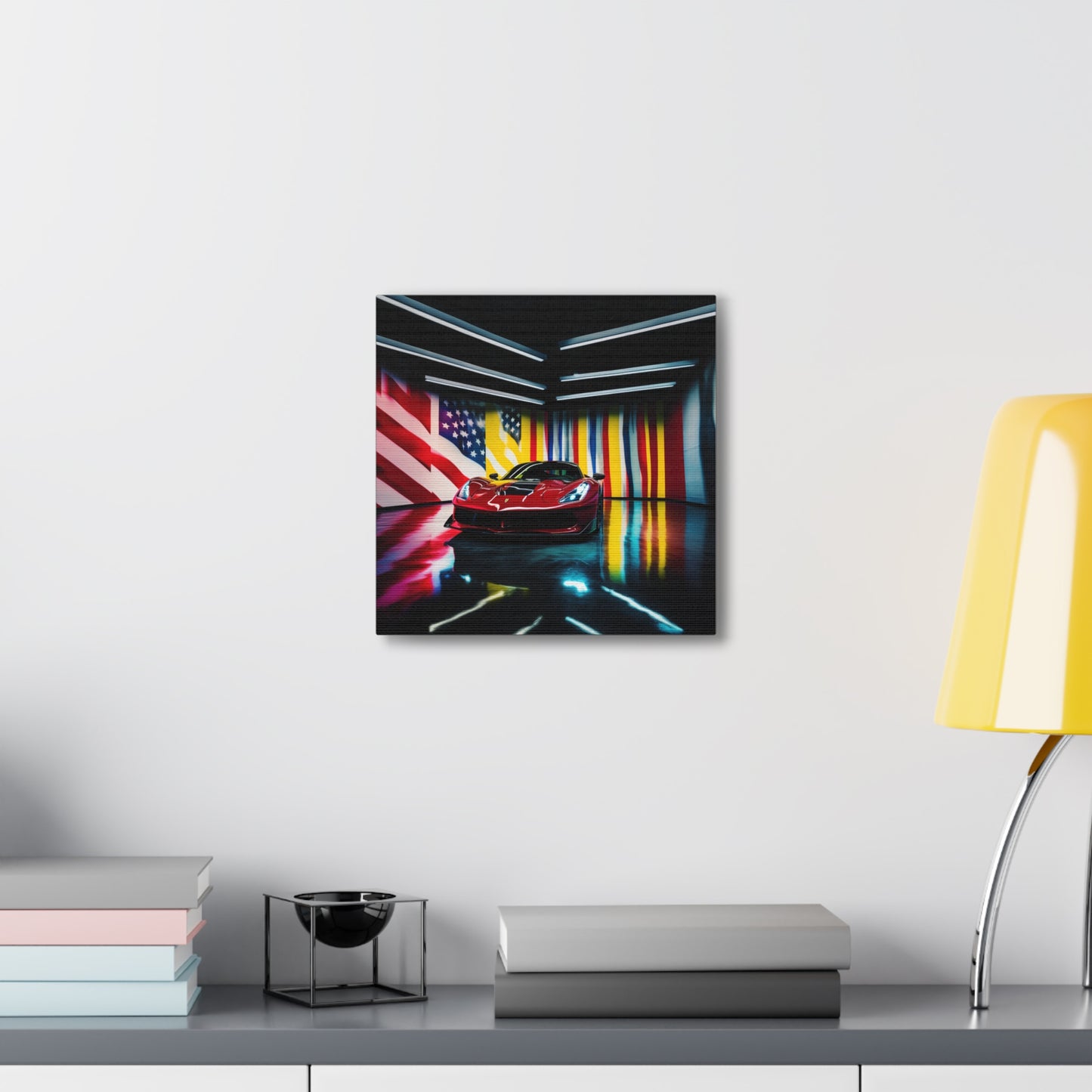 Canvas Gallery Wraps Macro Flag Ferrari 2