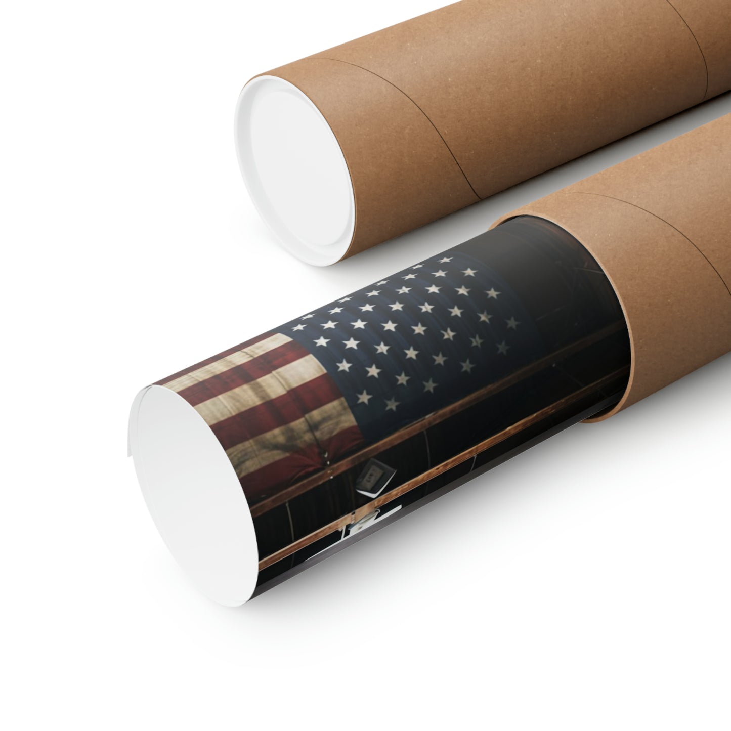 Premium Matte Vertical Posters American Flag Farrari 5