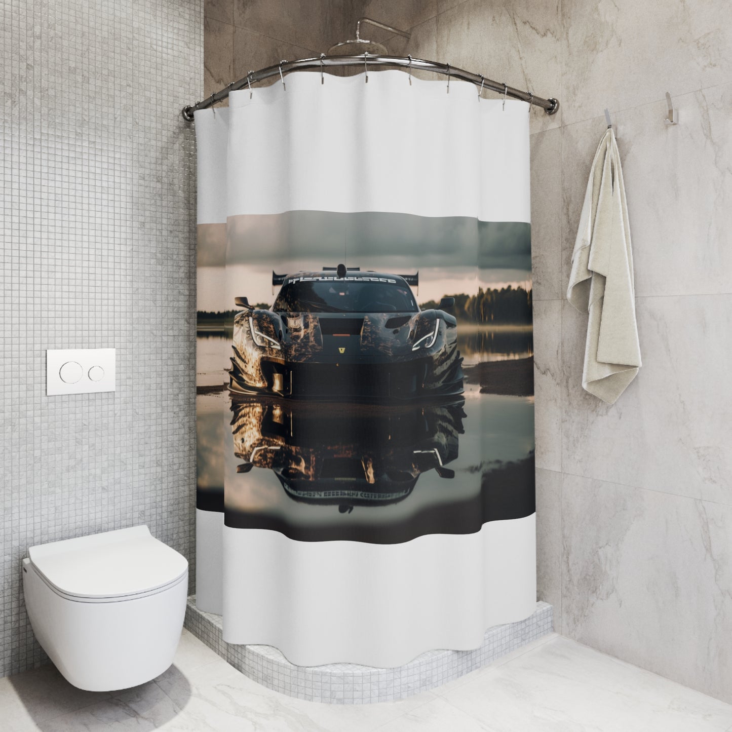 Polyester Shower Curtain Ferrari Lake 3