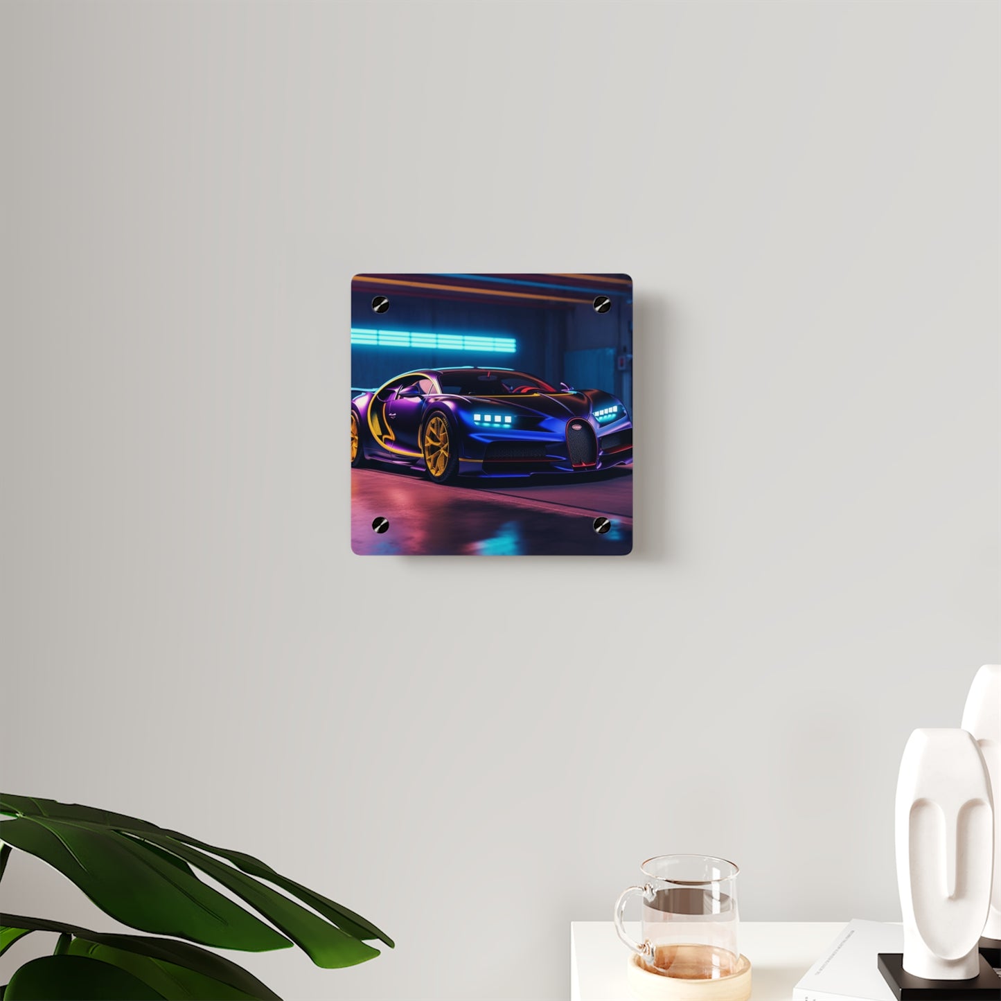 Acrylic Wall Art Panels Hyper Bugatti Neon Chiron 4