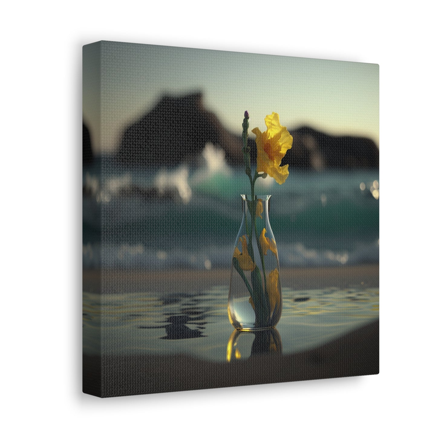 Canvas Gallery Wraps Yellow Gladiolus glass 2