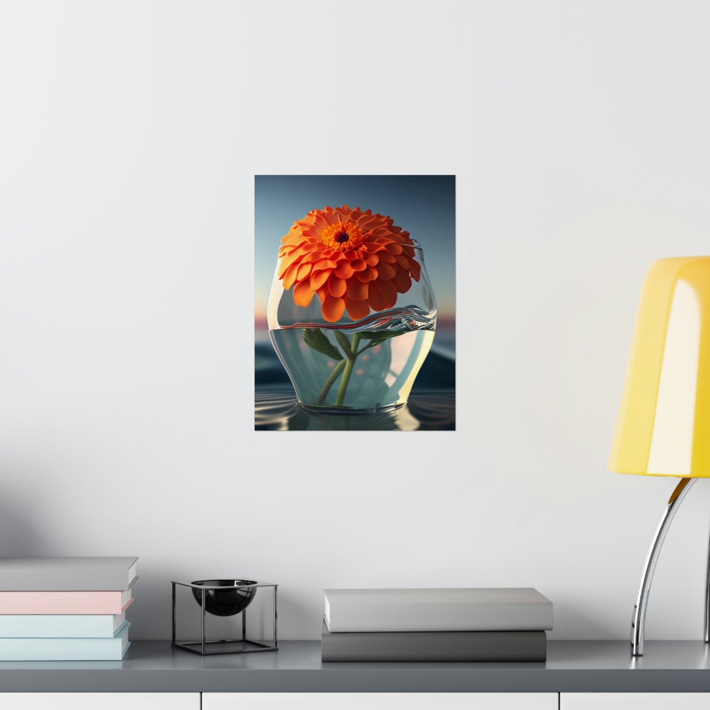 Premium Matte Vertical Posters Orange Zinnia 4