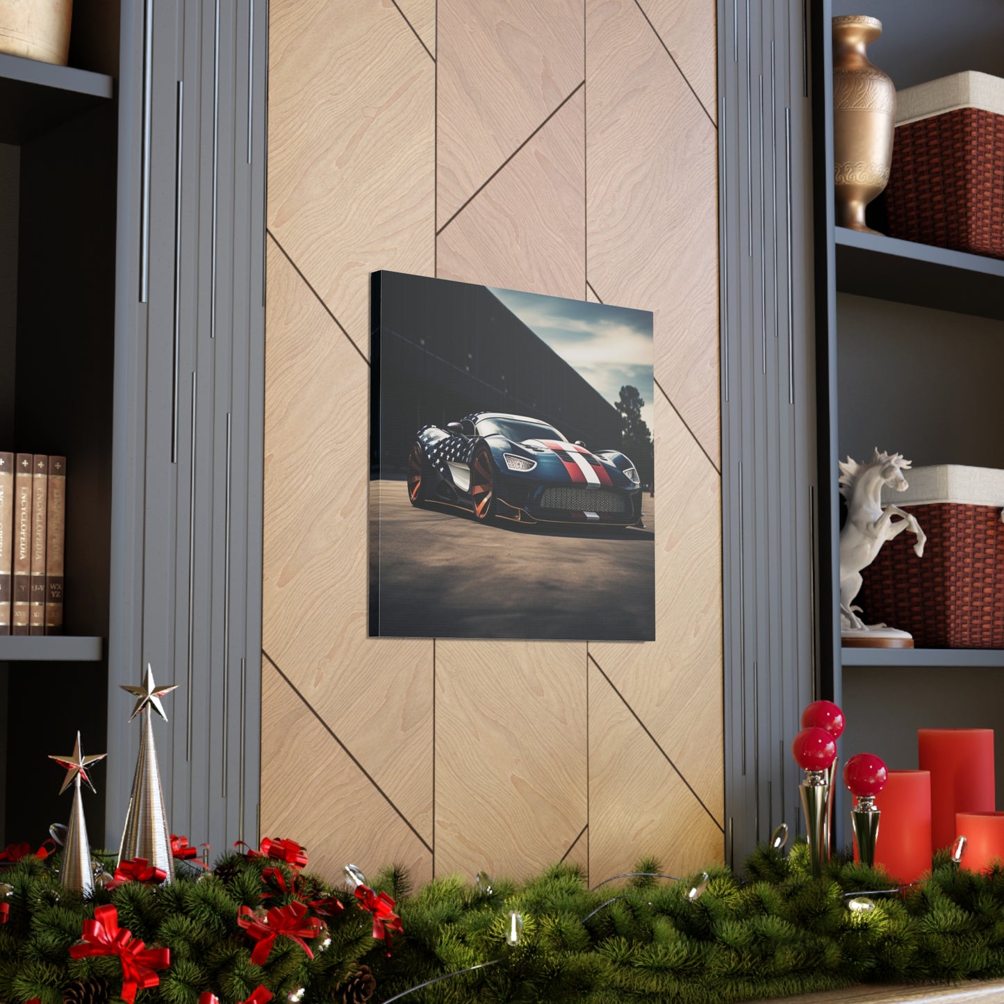 Canvas Gallery Wraps Bugatti Flag American 2