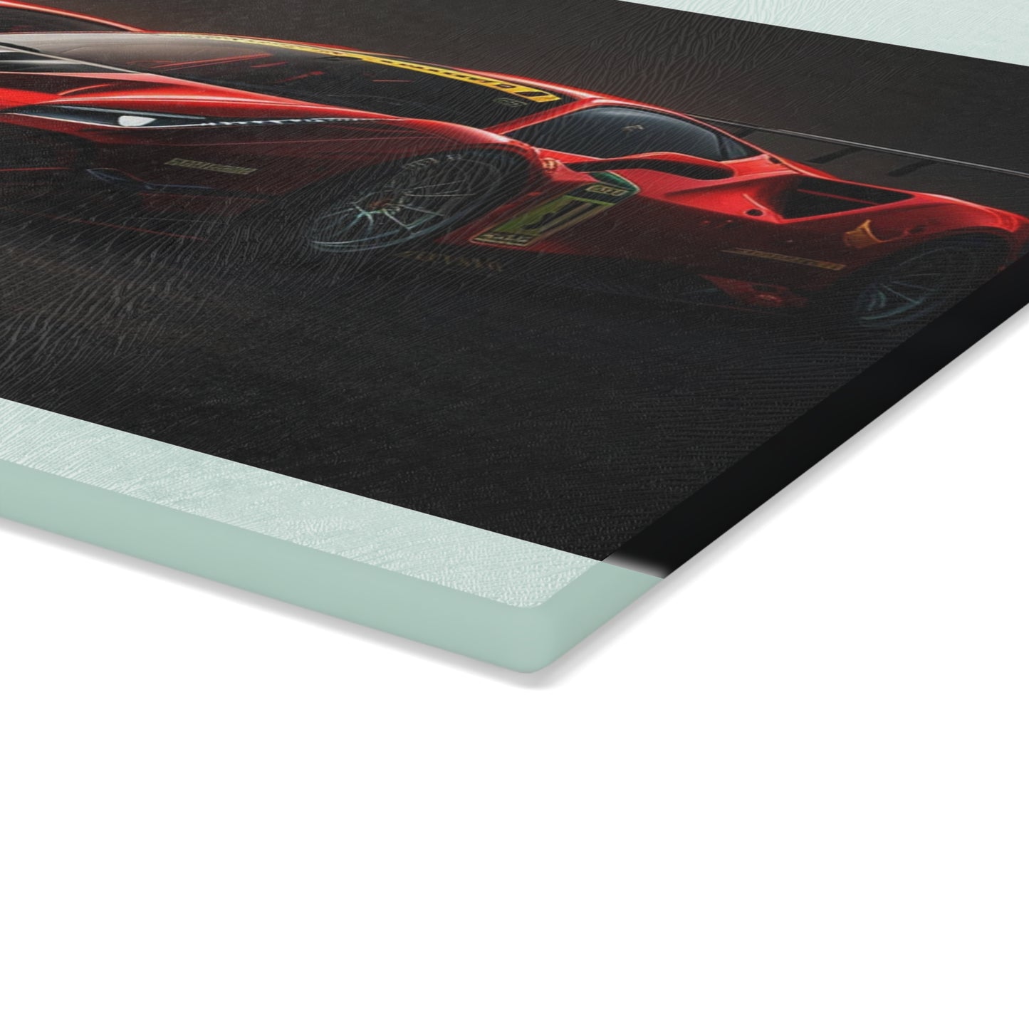 Glass Cutting Board Ferrari Red 4