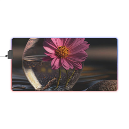 LED Gaming Mouse Pad Pink Daisy 4