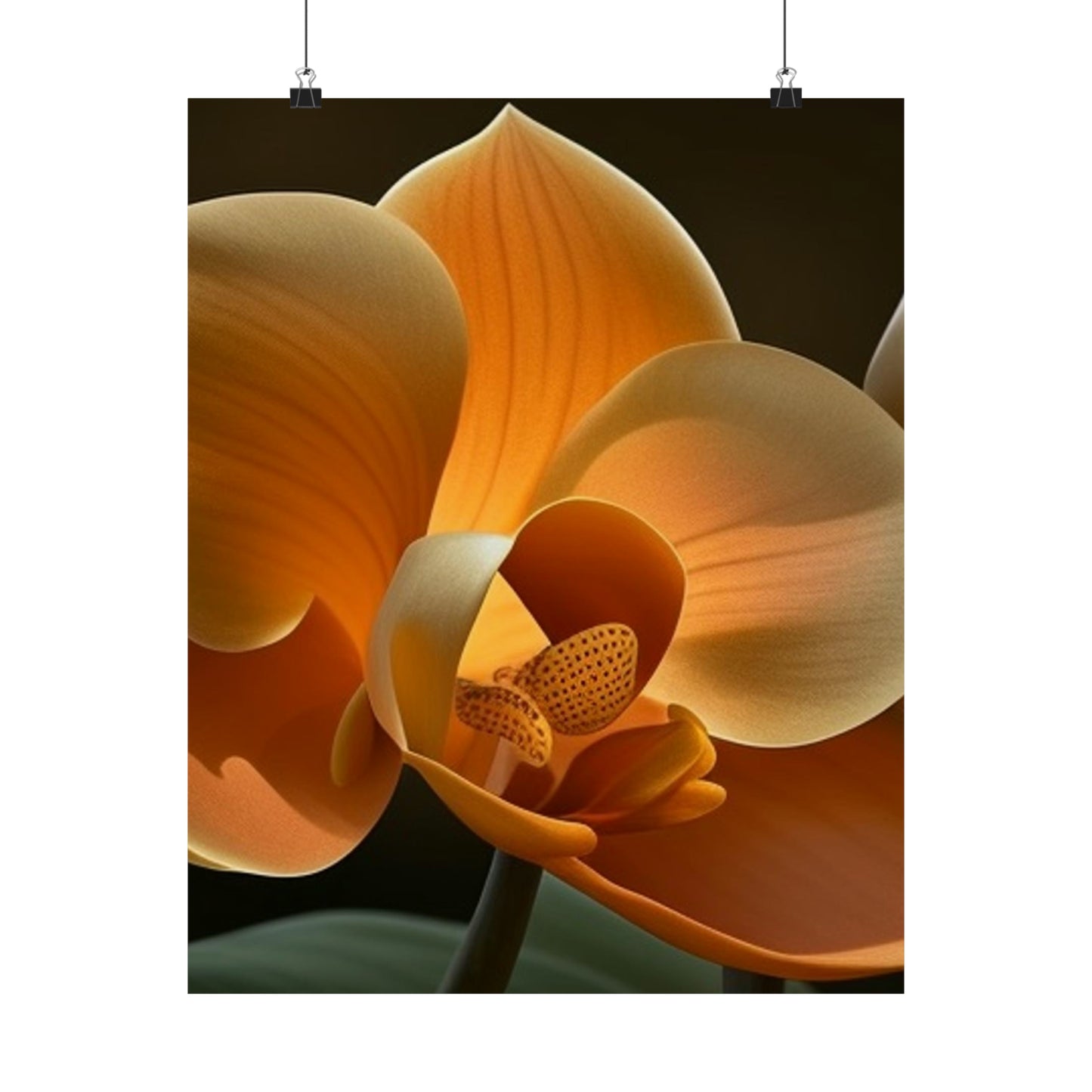 Premium Matte Vertical Posters Orange Orchid 4