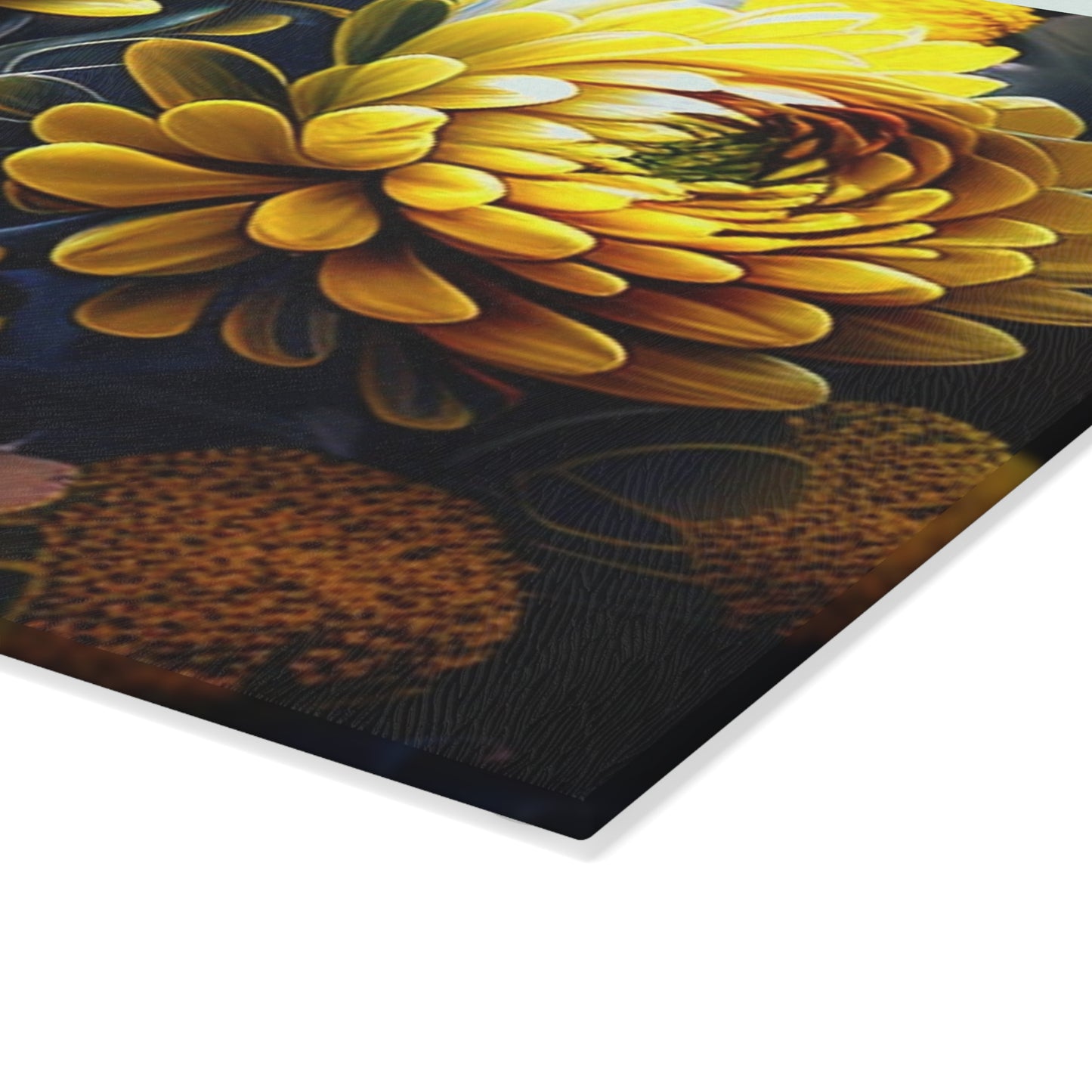 Glass Cutting Board Yellow Hermosas Flores Amarillas 3