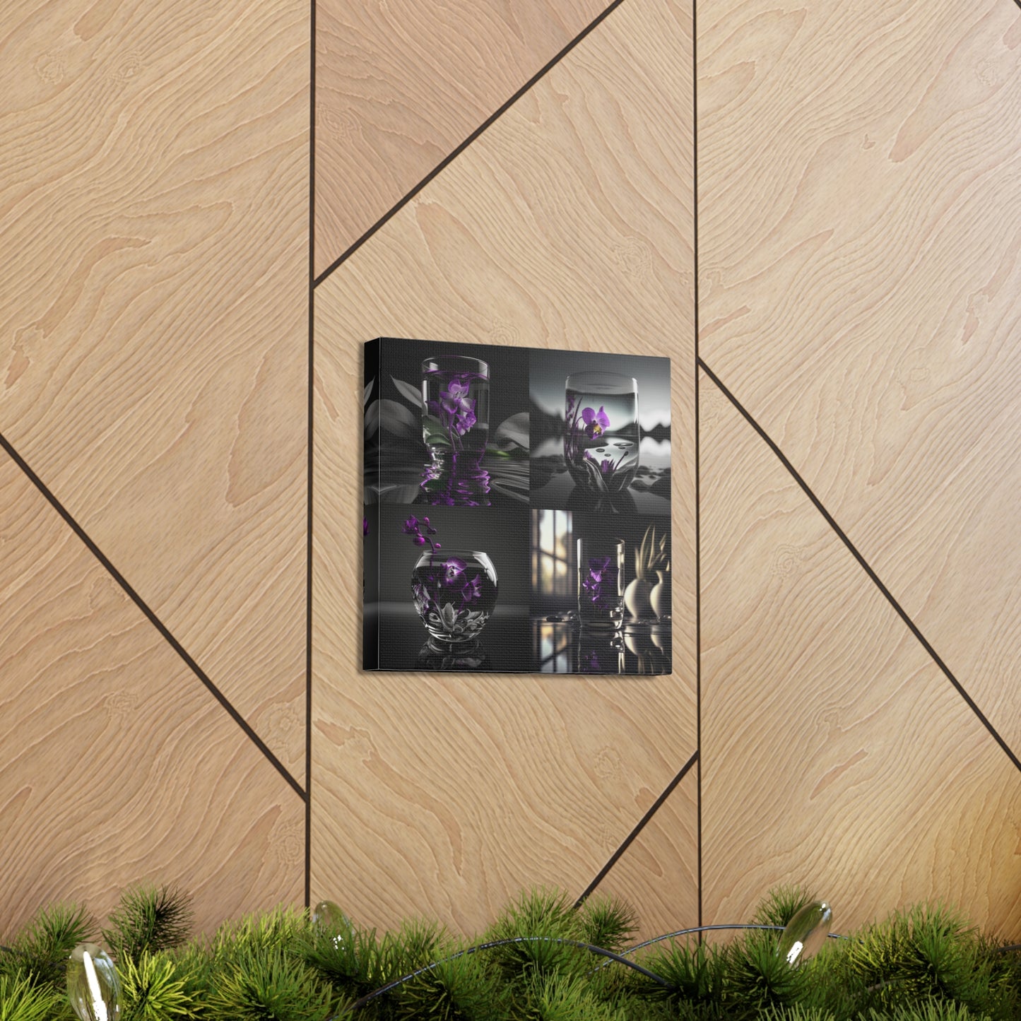 Canvas Gallery Wraps Purple Orchid Glass vase 5