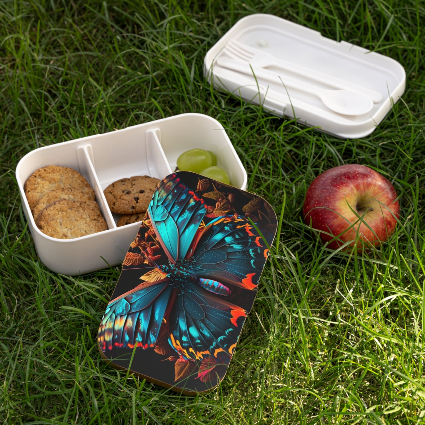 Bento Lunch Box Hue Neon Butterfly 1