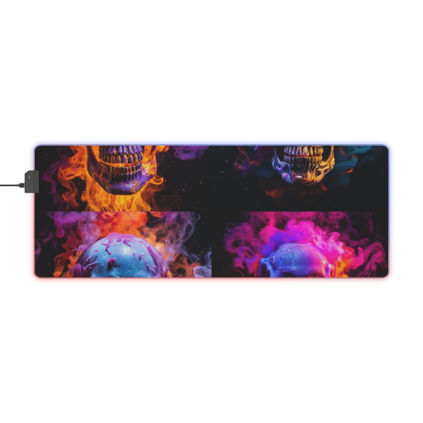 LED Gaming Mouse Pad Macro Skull 5