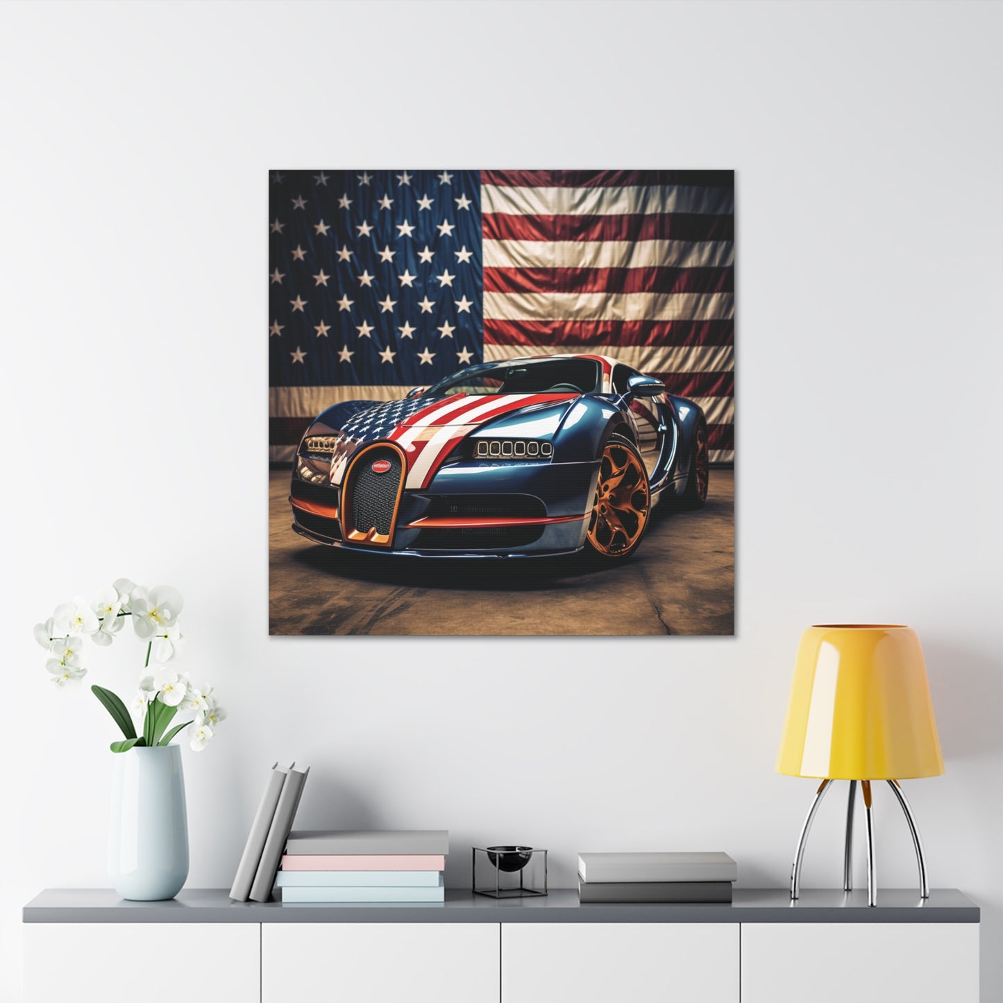 Canvas Gallery Wraps Bugatti Flag American 4