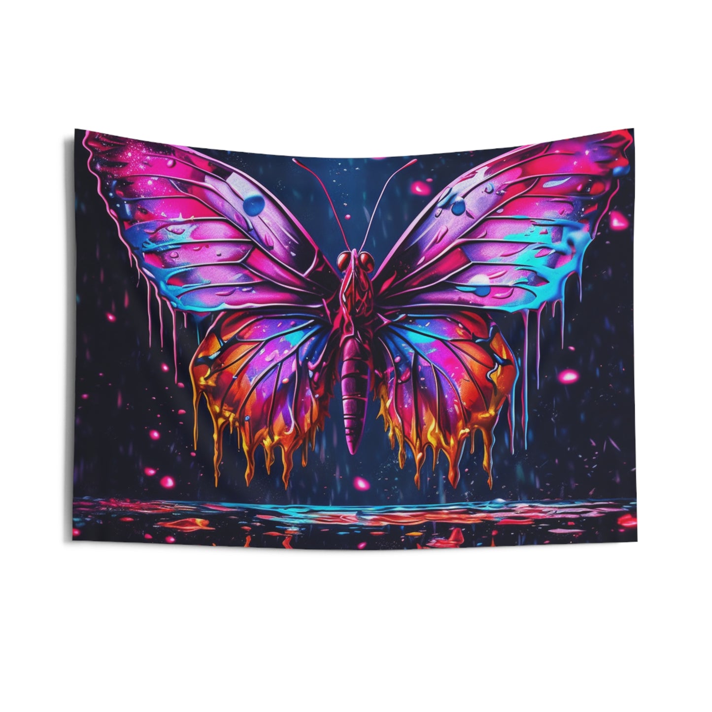 Indoor Wall Tapestries Pink Butterfly Flair 2