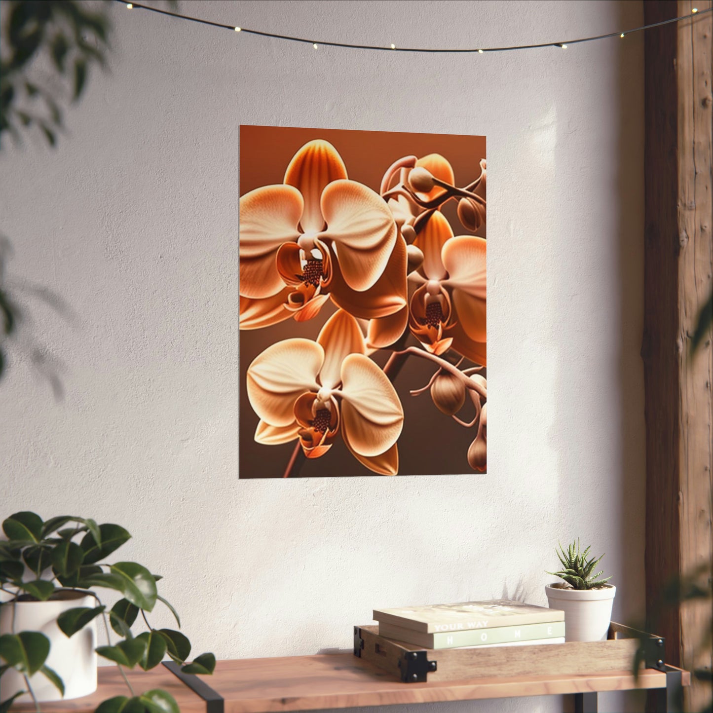 Premium Matte Vertical Posters orchid pedals 3