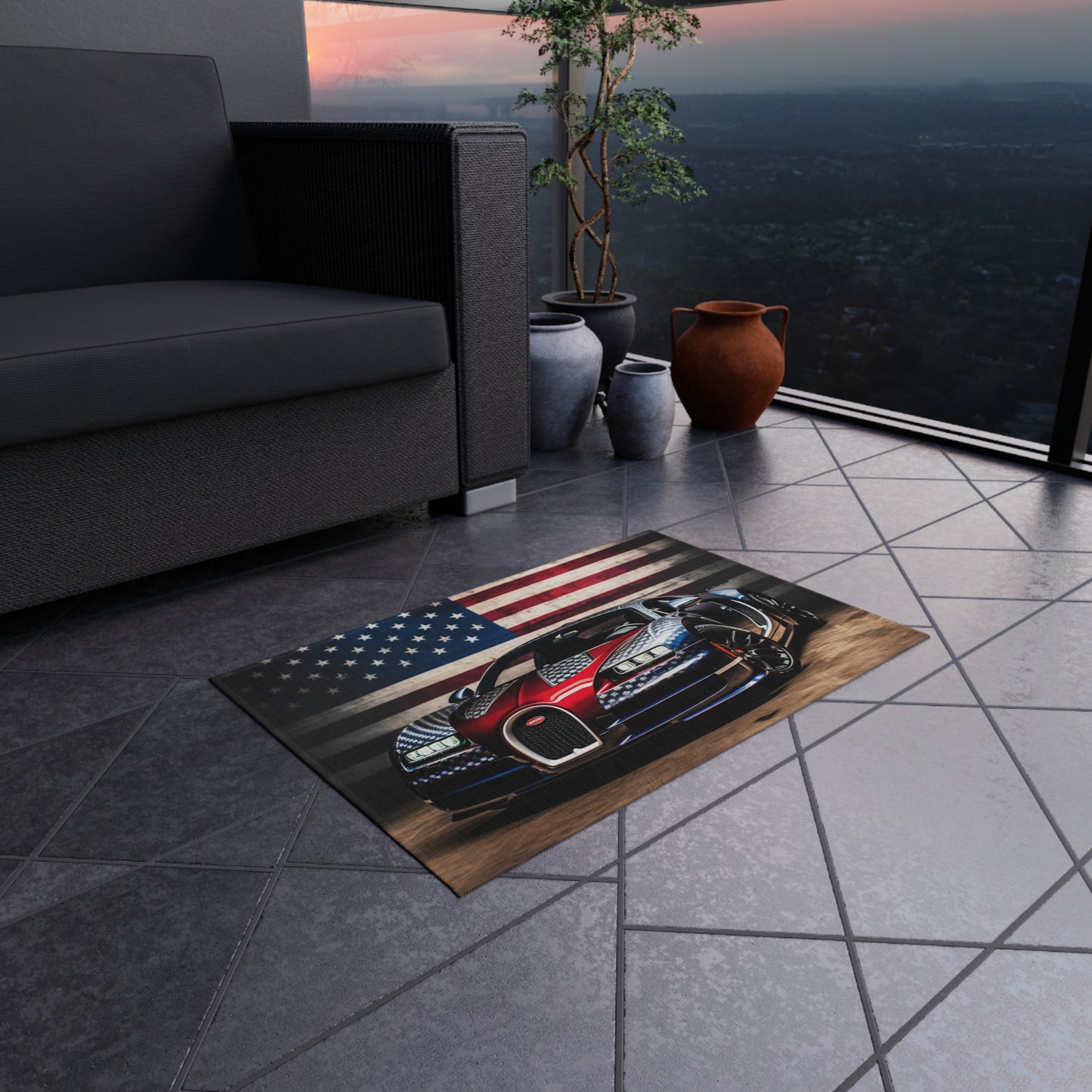 Outdoor Rug  Bugatti American Flag 1