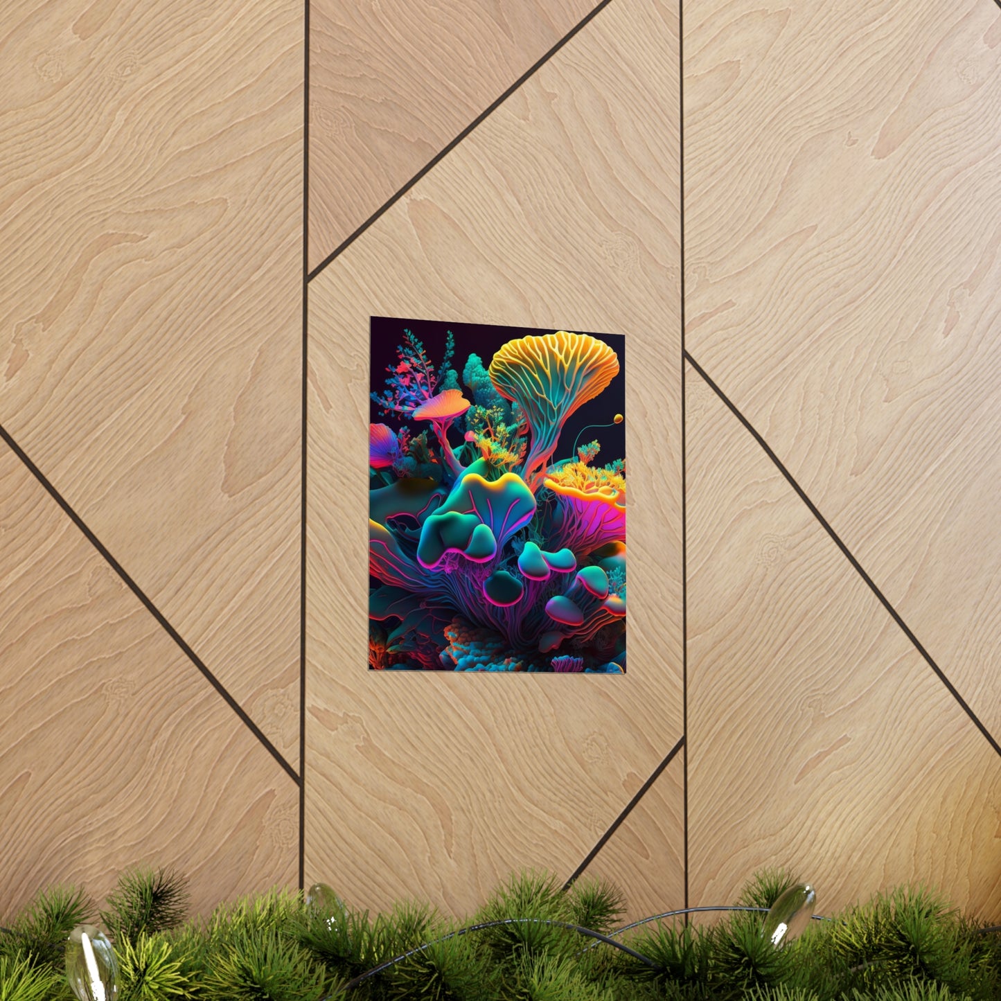 Premium Matte Vertical Posters Macro Coral Reef 1