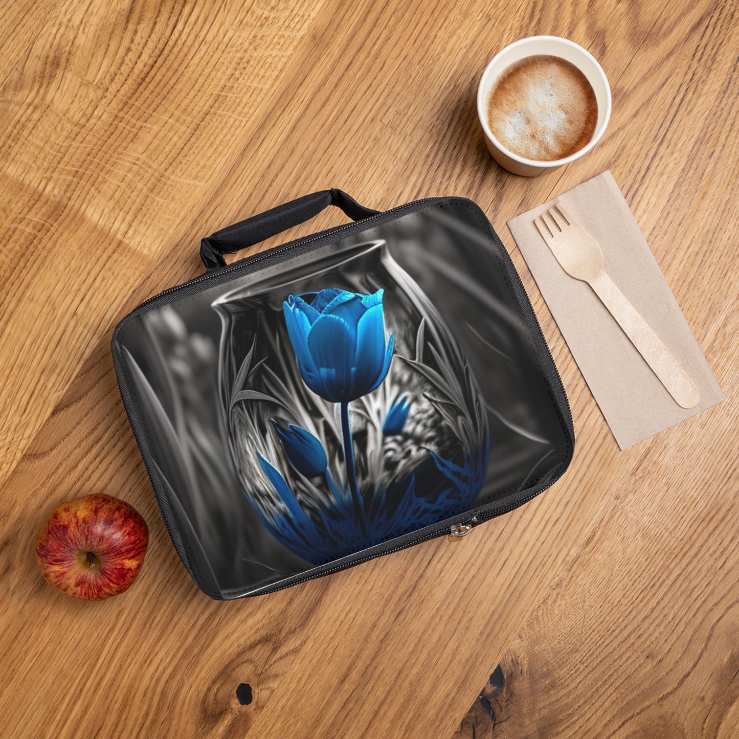 Lunch Bag Tulip Blue 3