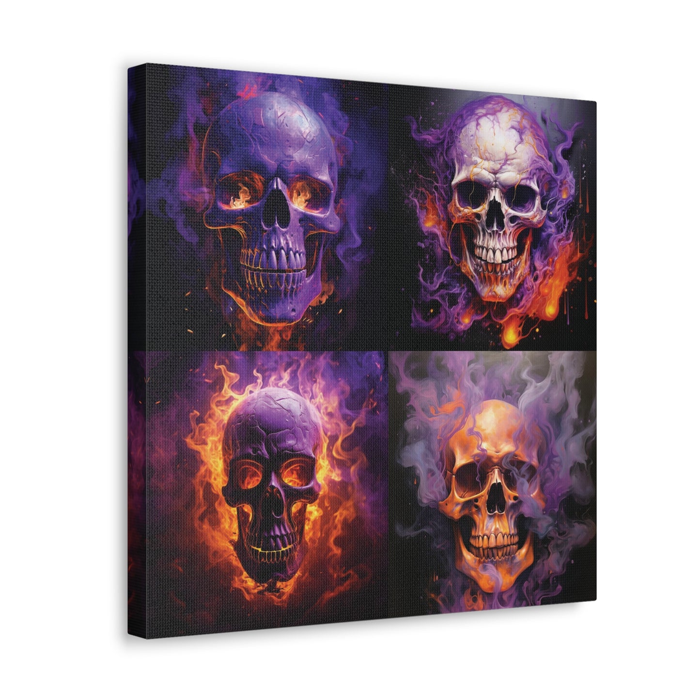 Canvas Gallery Wraps Skull Flames 5