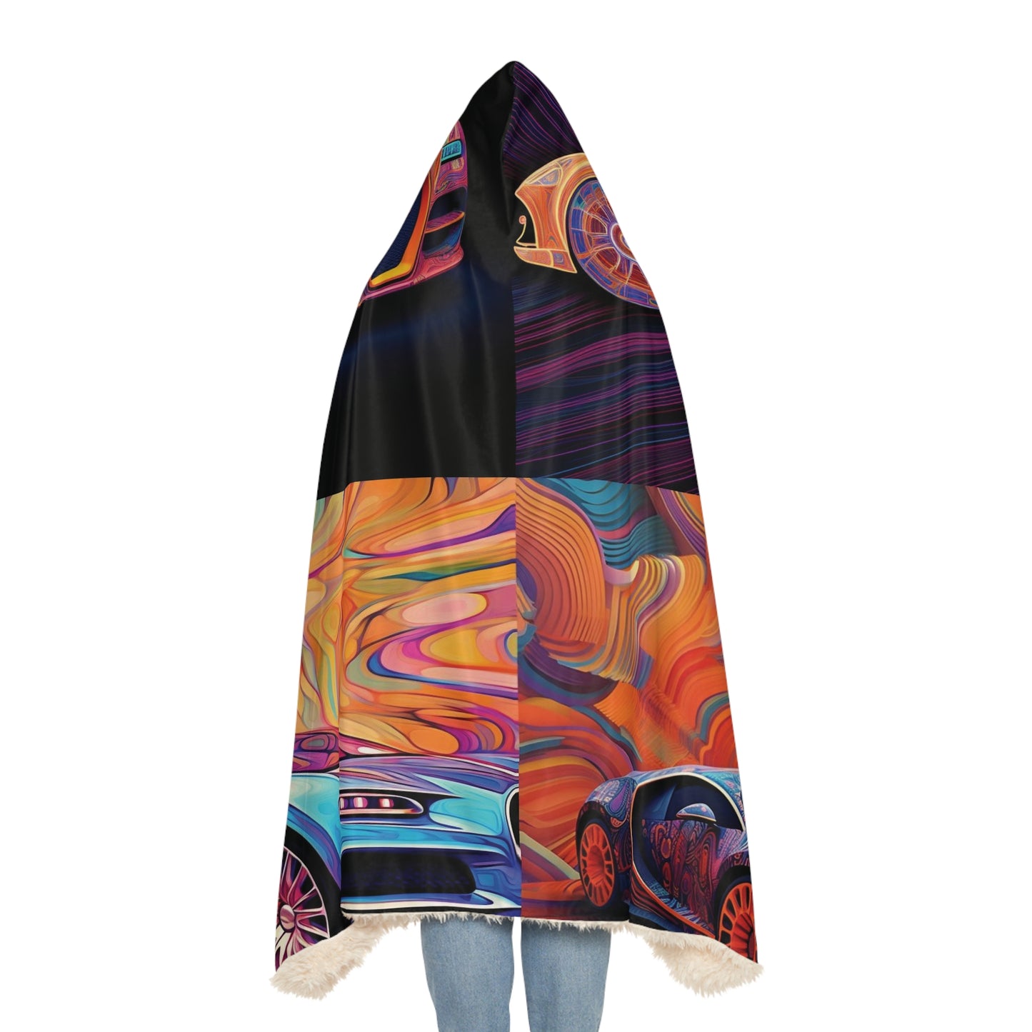 Snuggle Hooded Blanket Bugatti Abstract Concept 5