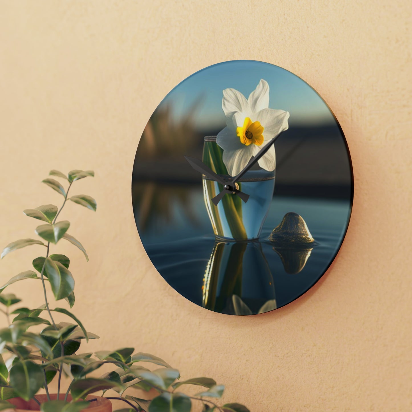 Acrylic Wall Clock Daffodil 4