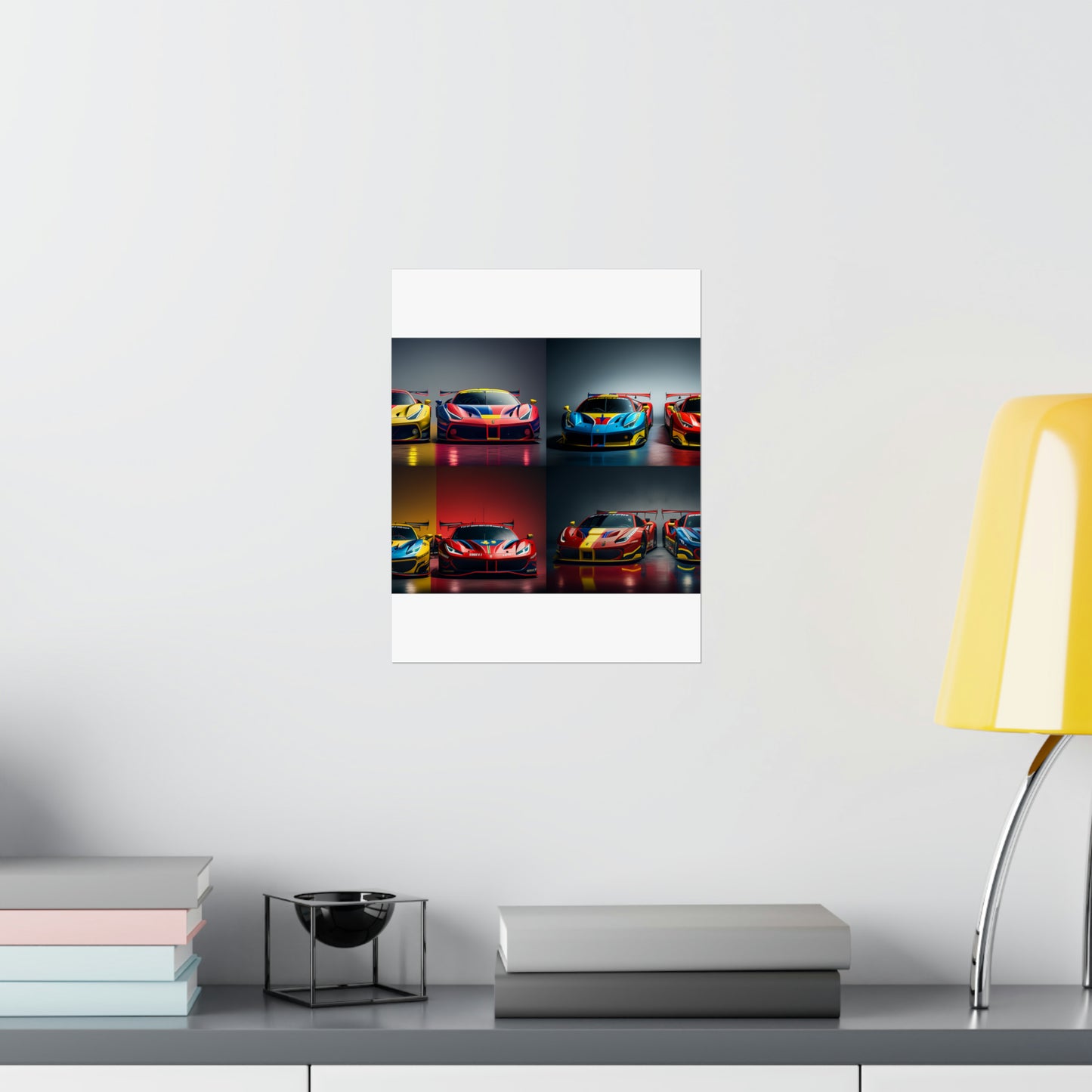 Premium Matte Vertical Posters Ferrari Red Blue 5