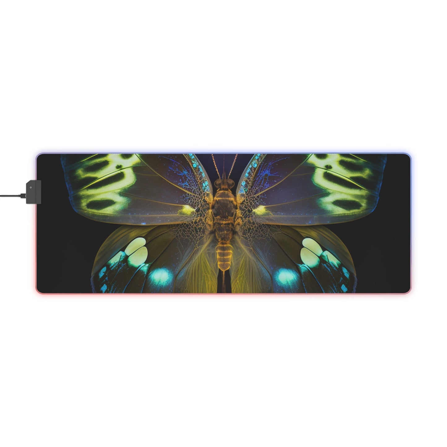 LED Gaming Mouse Pad Neon Hue Butterfly 1