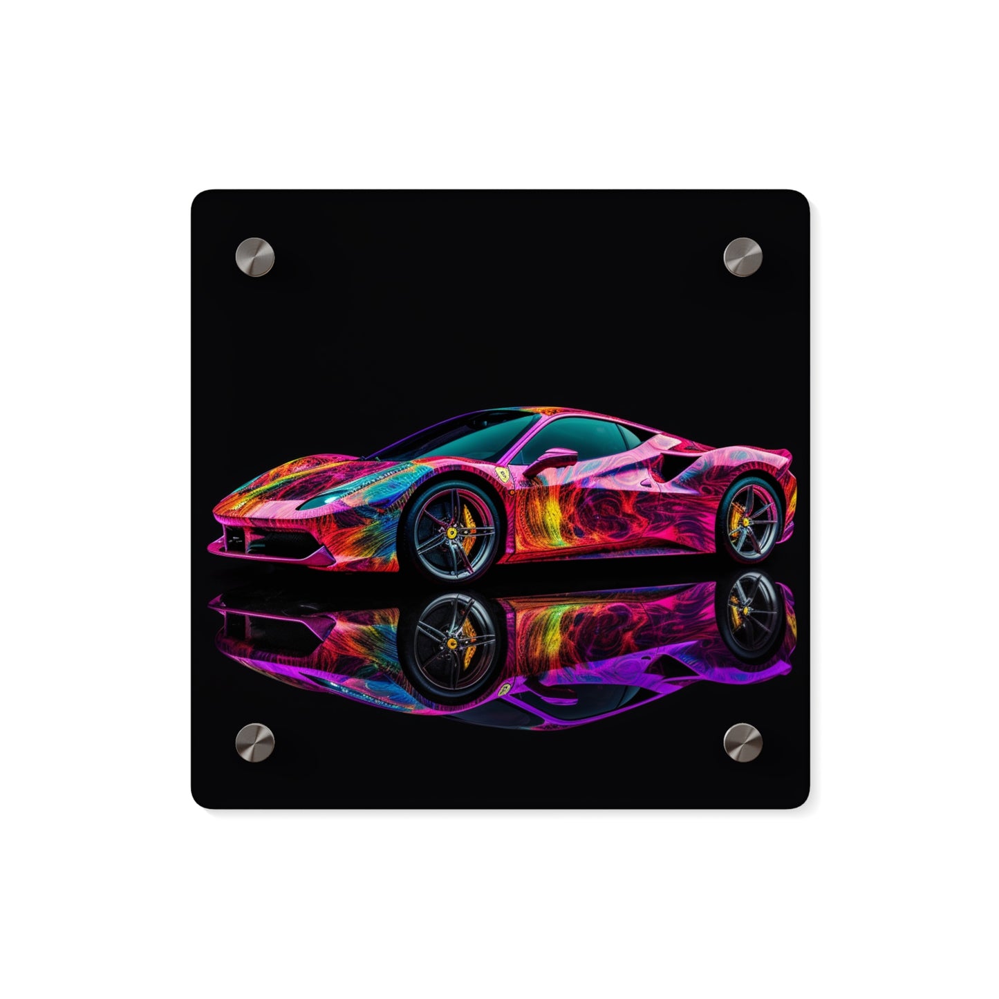 Acrylic Wall Art Panels Ferrari Color 4