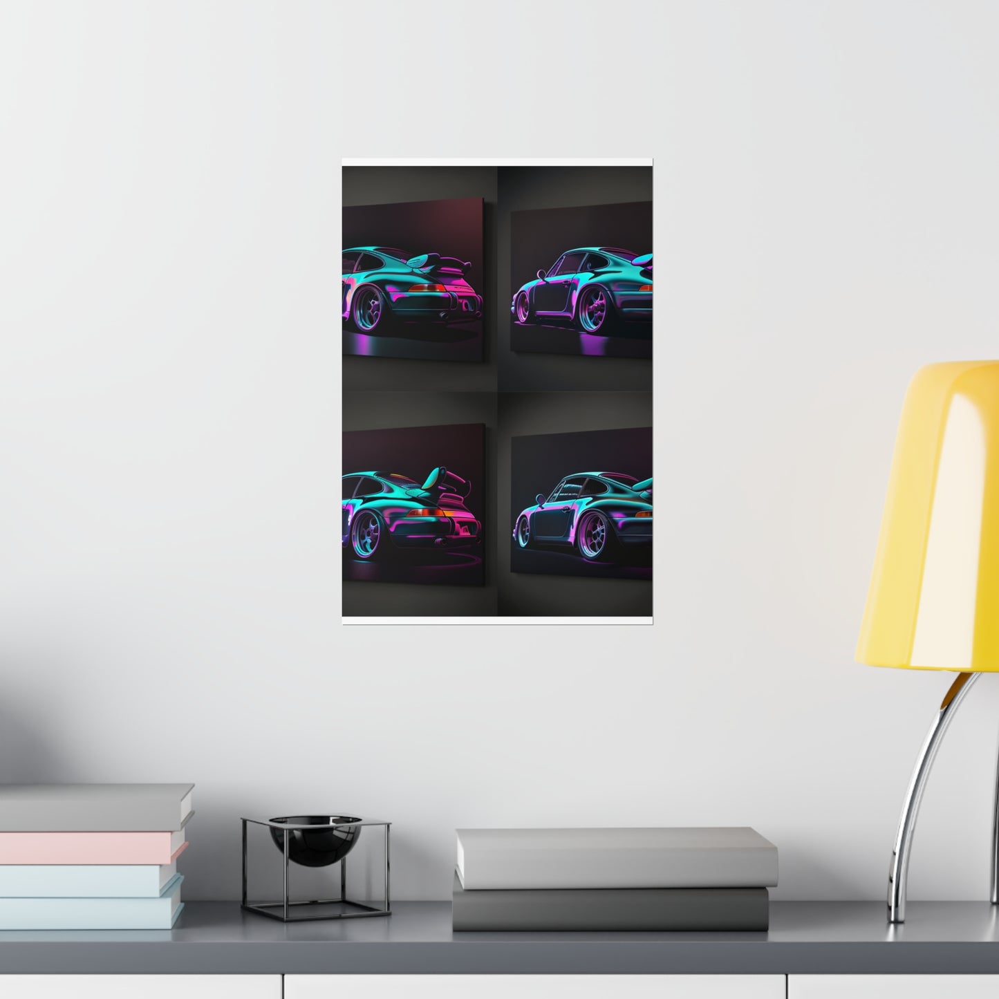 Premium Matte Vertical Posters Porsche Purple 5