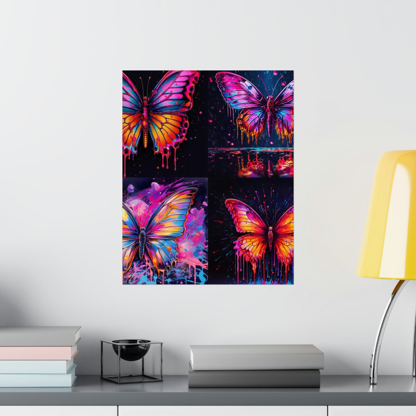 Premium Matte Vertical Posters Pink Butterfly Flair 5