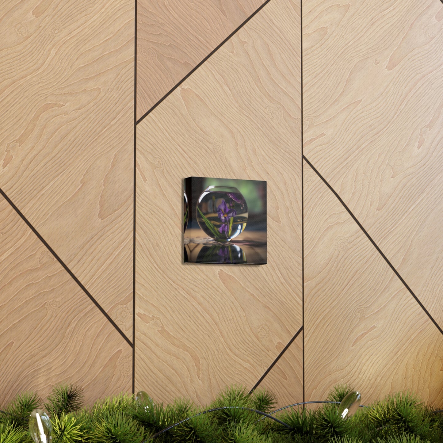 Canvas Gallery Wraps Purple Iris in a vase 1