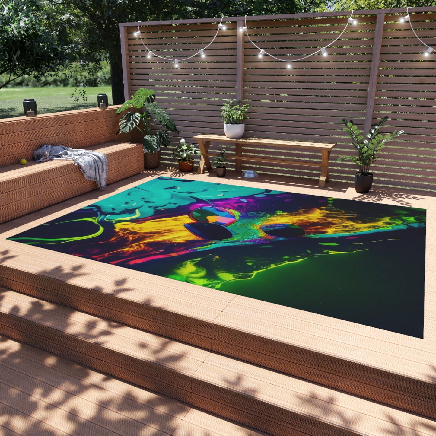 Outdoor Rug  Florescent Glow 4