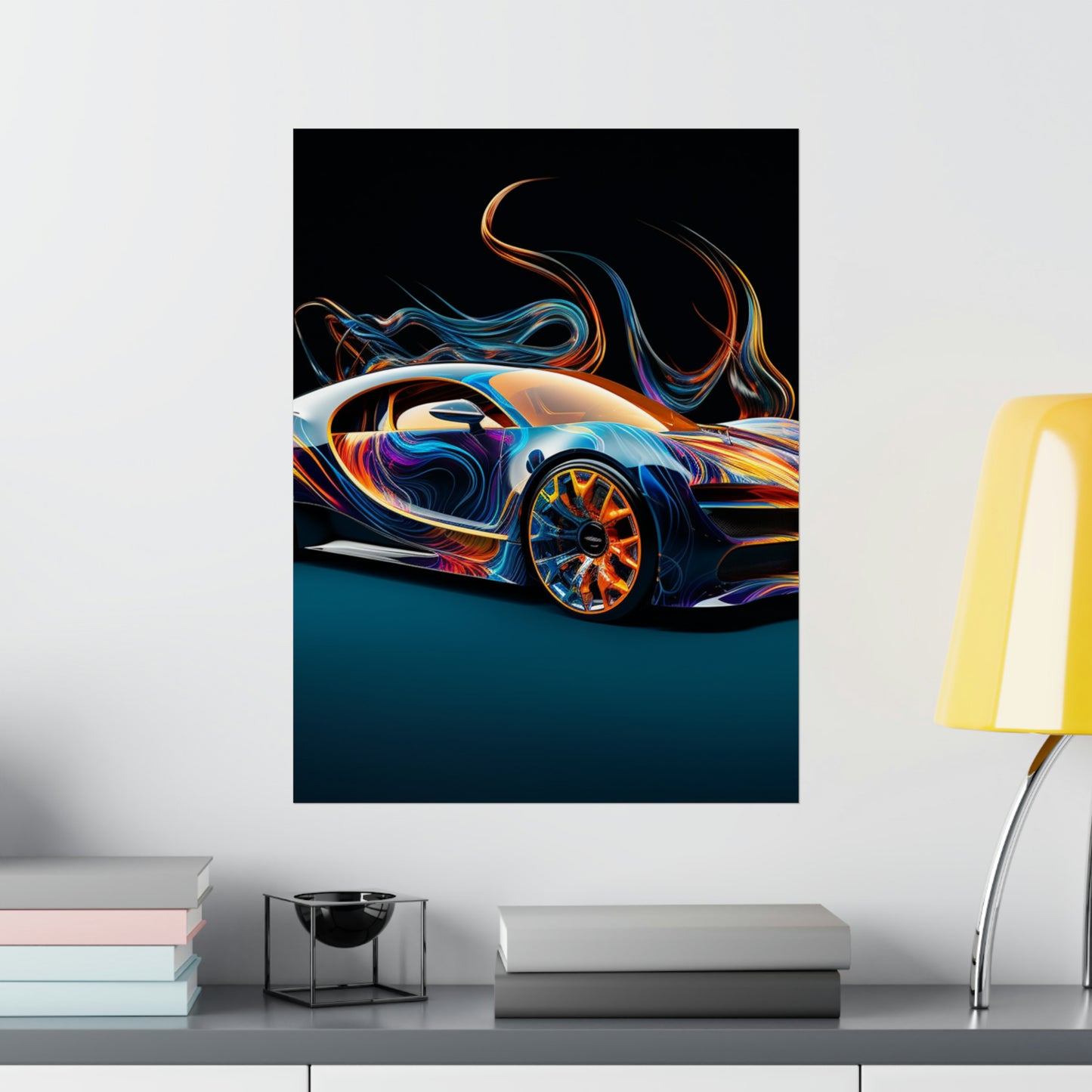 Premium Matte Vertical Posters Bugatti Abstract Flair 2