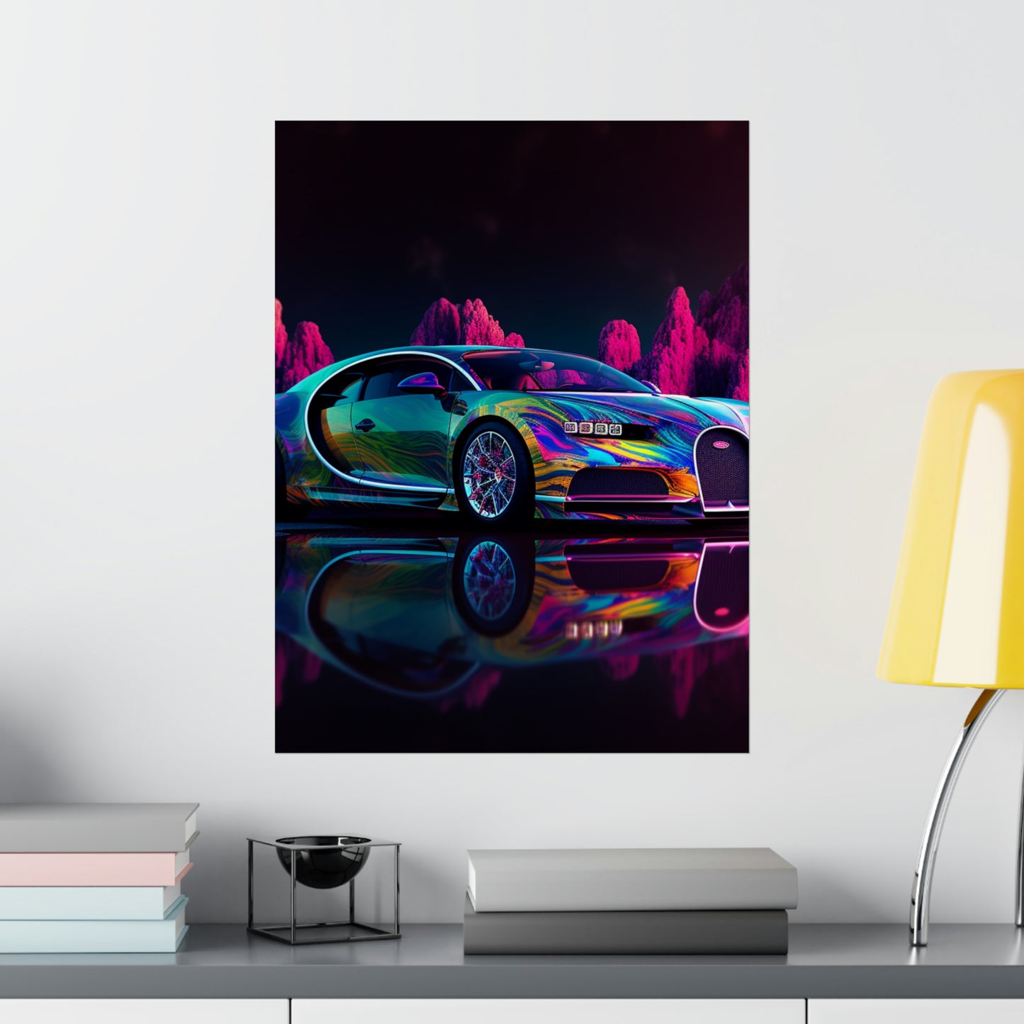 Premium Matte Vertical Posters Florescent Bugatti Flair 2