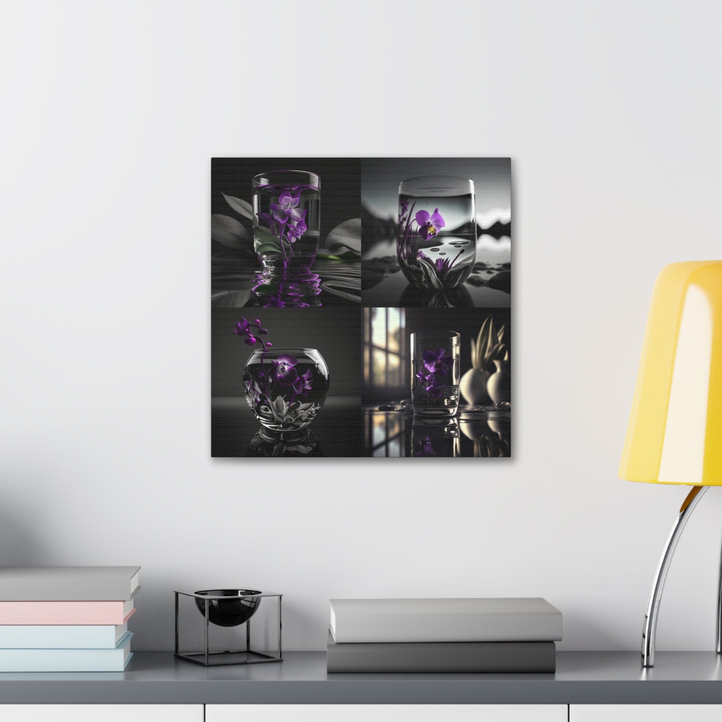 Canvas Gallery Wraps Purple Orchid Glass vase 5