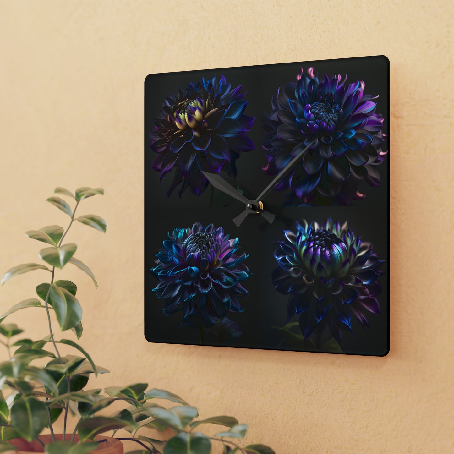 Acrylic Wall Clock Dahlia Purple 5