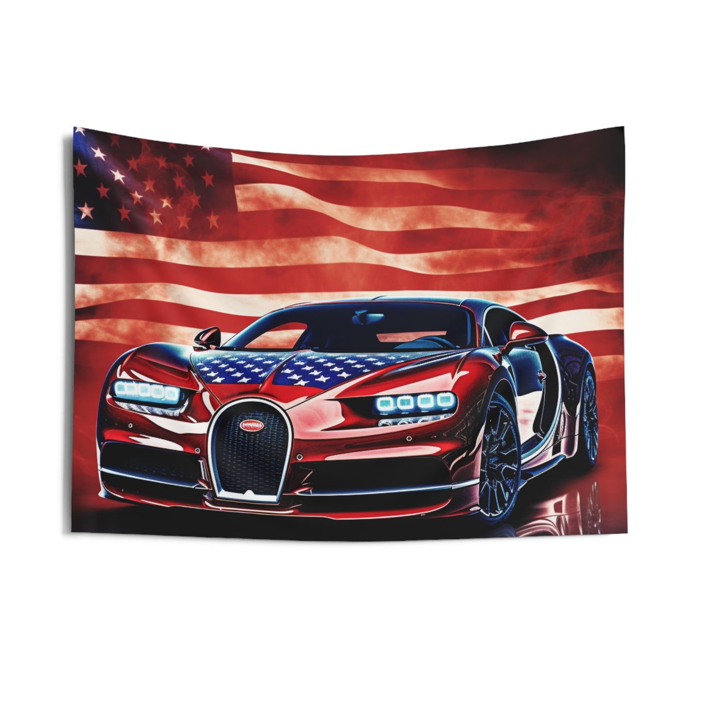 Indoor Wall Tapestries Abstract American Flag Background Bugatti 3
