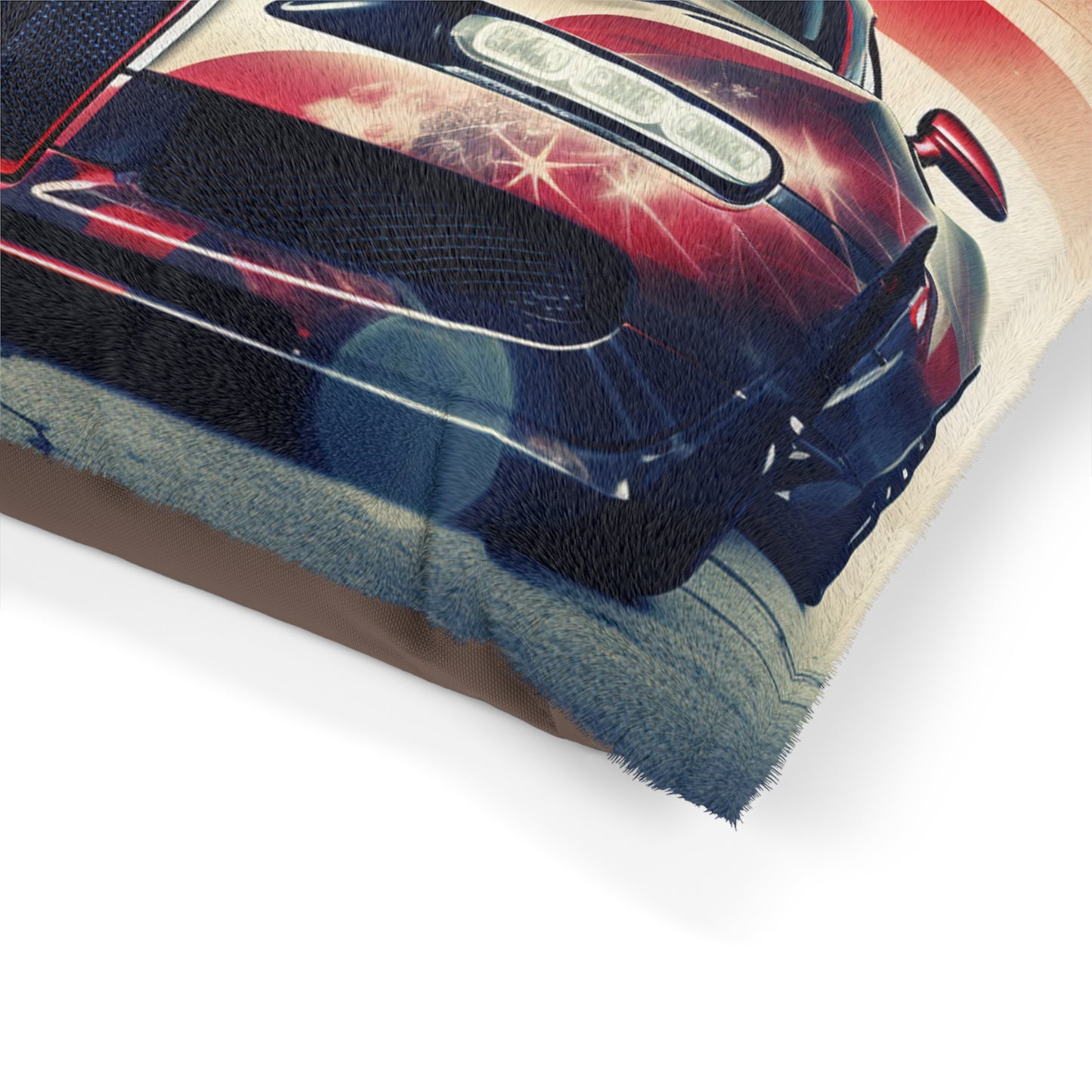 Pet Bed Abstract American Flag Background Bugatti 1