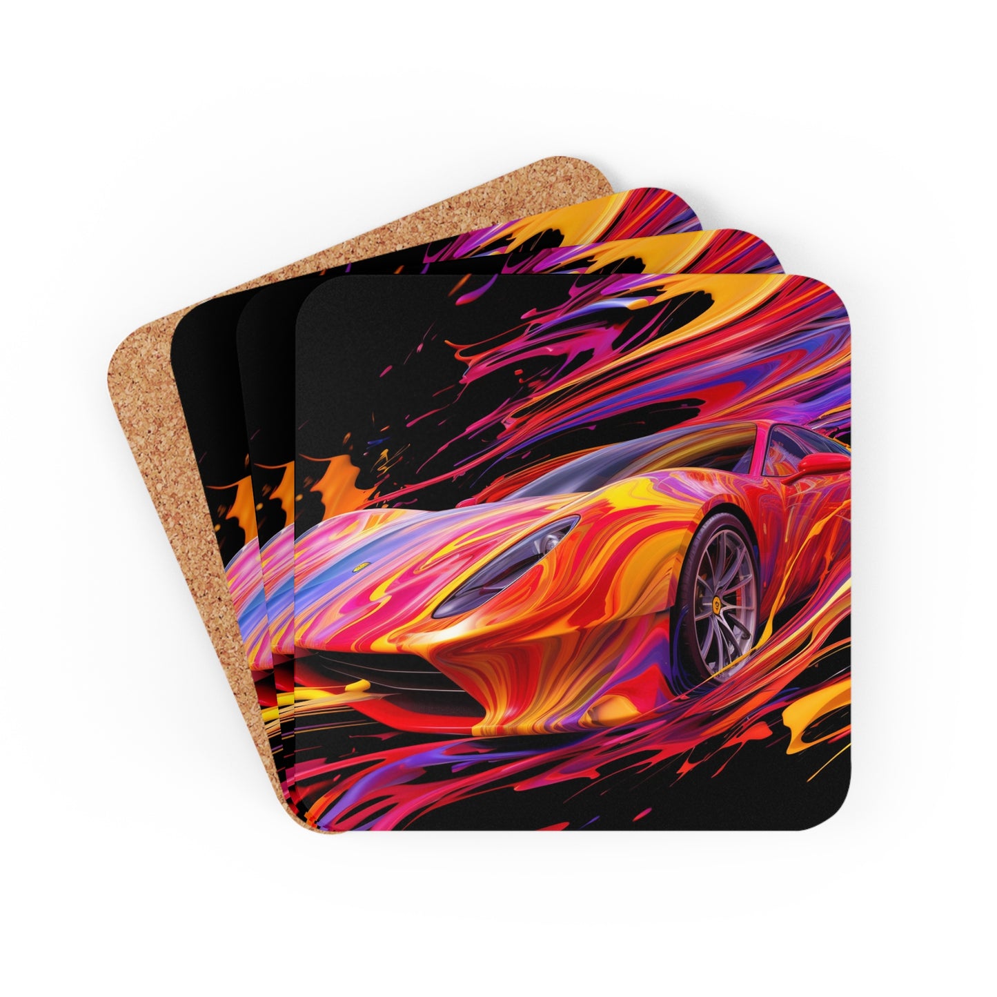 Corkwood Coaster Set Ferrari Water Fusion 2