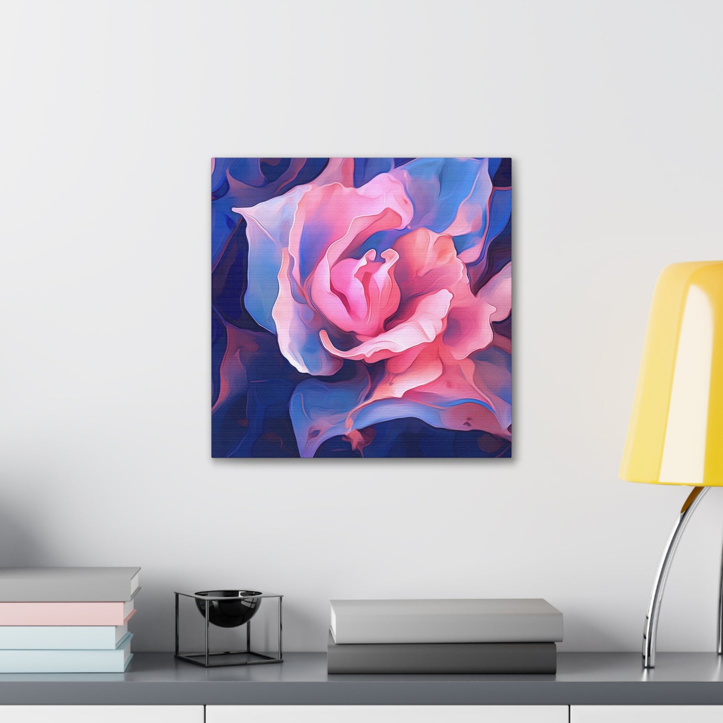 Canvas Gallery Wraps Pink & Blue Tulip Rose 1