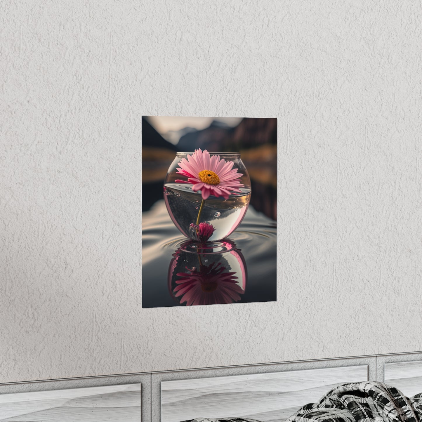 Premium Matte Vertical Posters Daisy in a vase 2