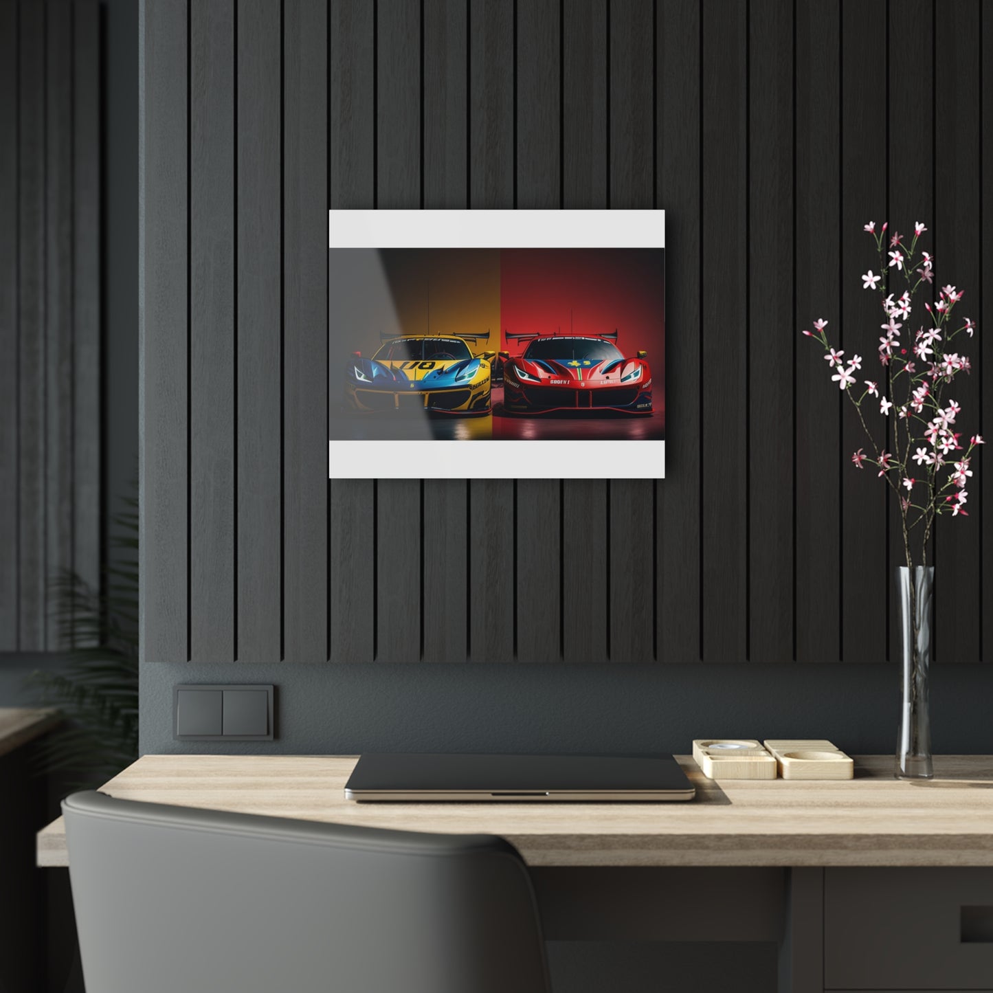 Acrylic Prints Ferrari Red Blue 3